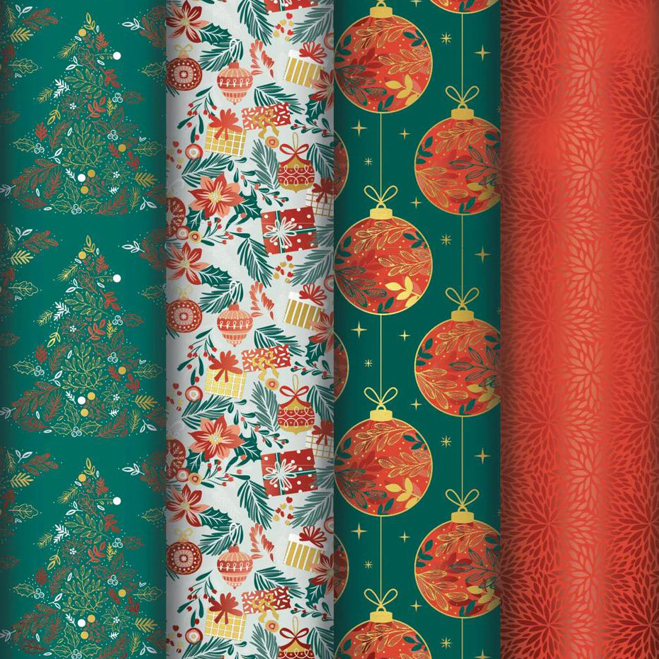Clairefontaine Wrapping Paper Roll (2 metres) Christmas Elegance
