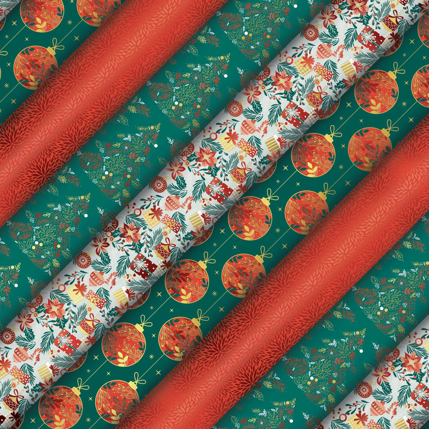 Clairefontaine Wrapping Paper Roll (2 metres) Christmas Elegance