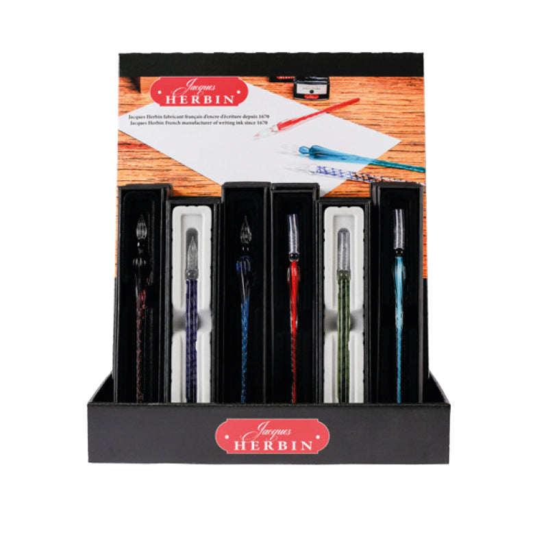 Jacques Herbin Glass Pen Display Unit (Empty)