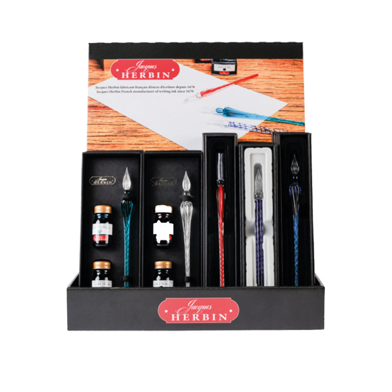 Jacques Herbin Glass Pen Display Unit (Empty)