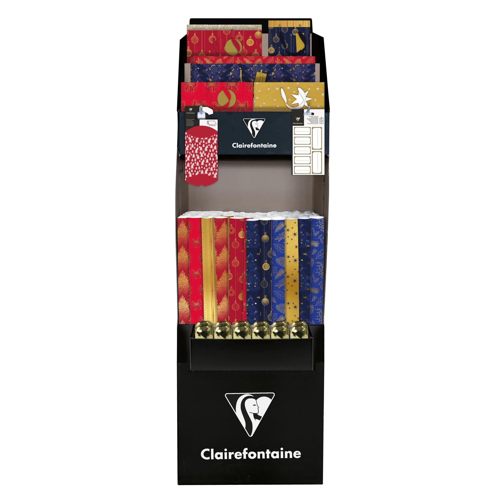Clairefontaine Wrap Floor Display with Stock – Christmas Radiance / Midnight Christmas