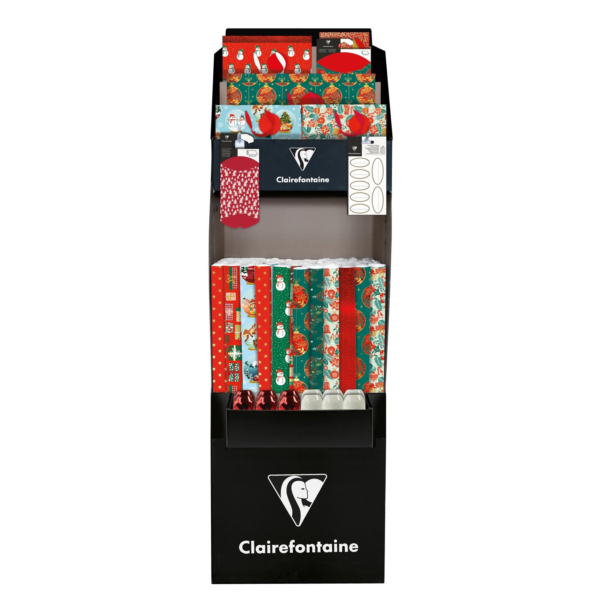 Clairefontaine Wrap Floor Display with Stock – Merry & Bright / Christmas Elegance