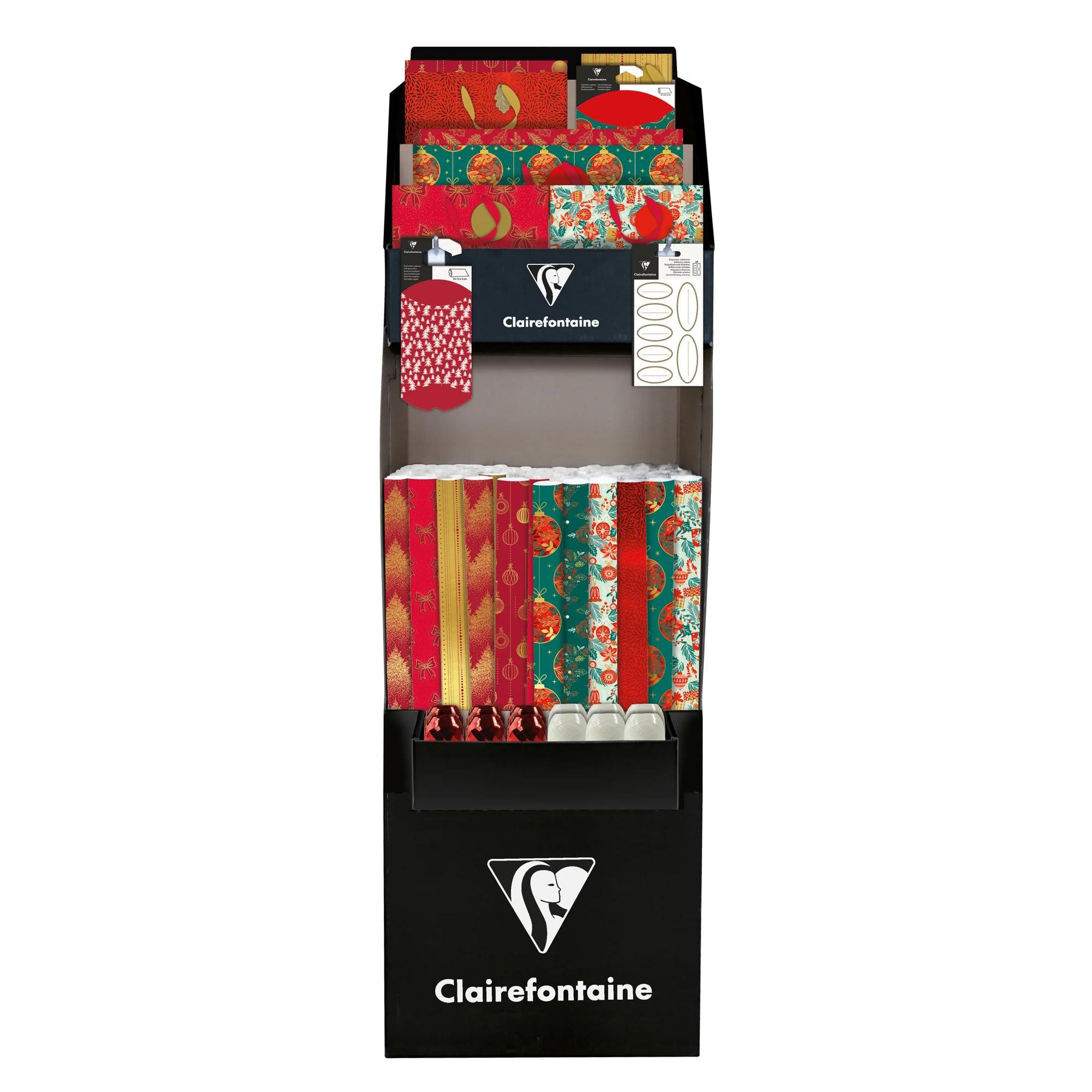 Clairefontaine Wrap Floor Display with Stock – Christmas Radiance / Christmas Elegance