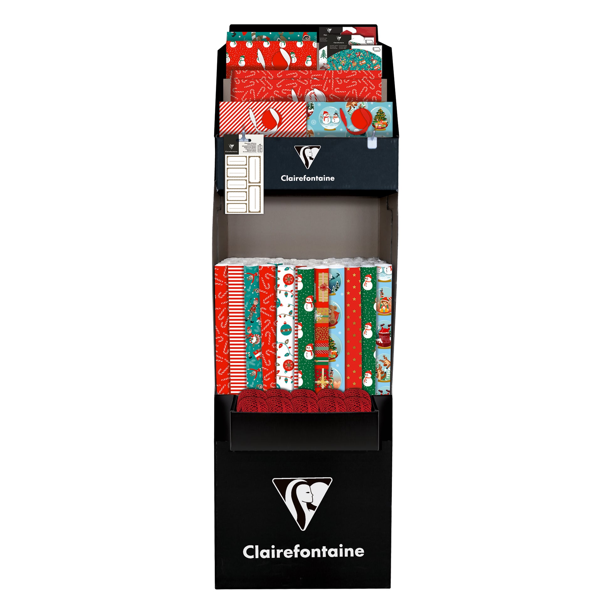 Clairefontaine Wrap Floor Display with Stock – Festive Fun / Merry & Bright