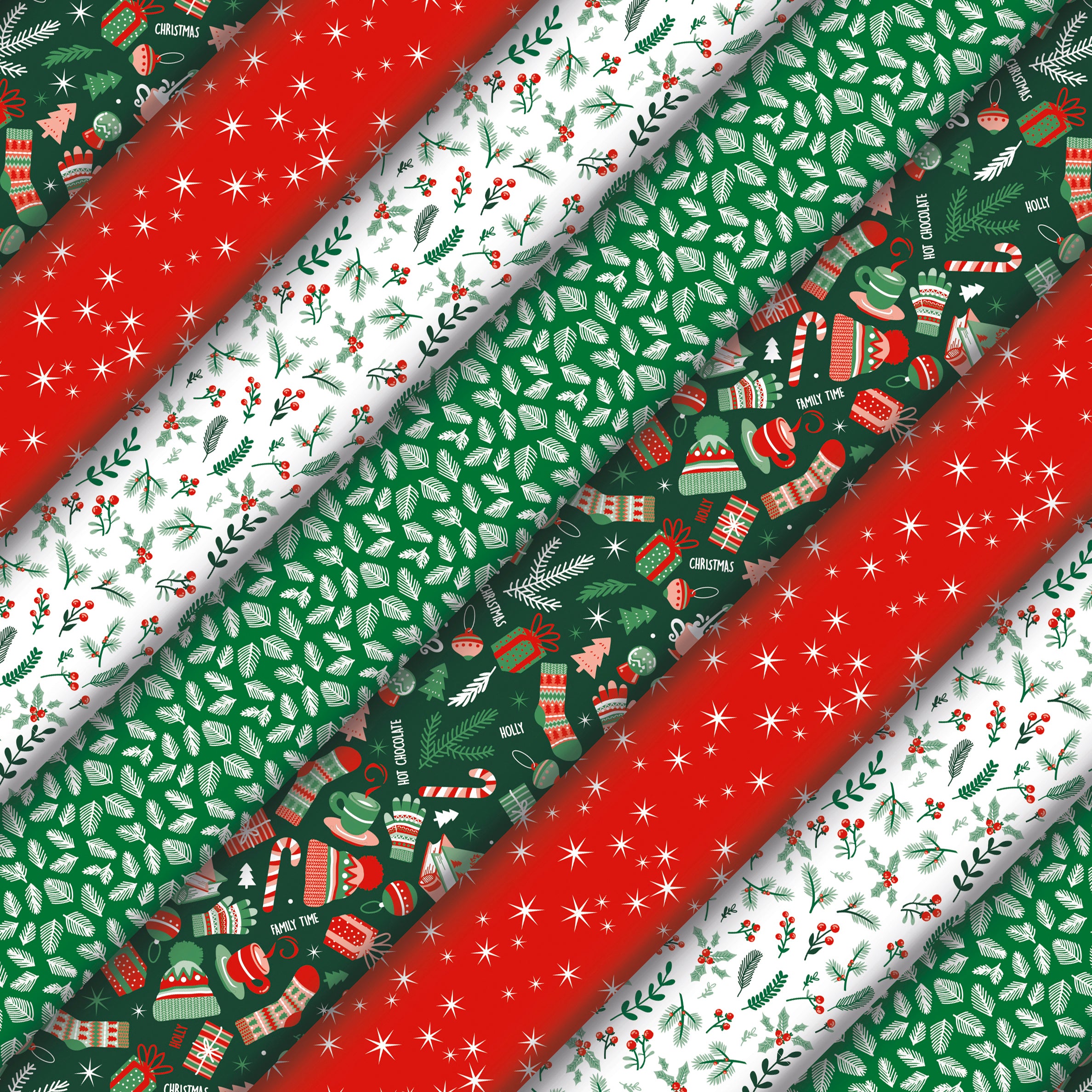 Clairefontaine Wrapping Paper Roll (2 Metres) Cosy Christmas