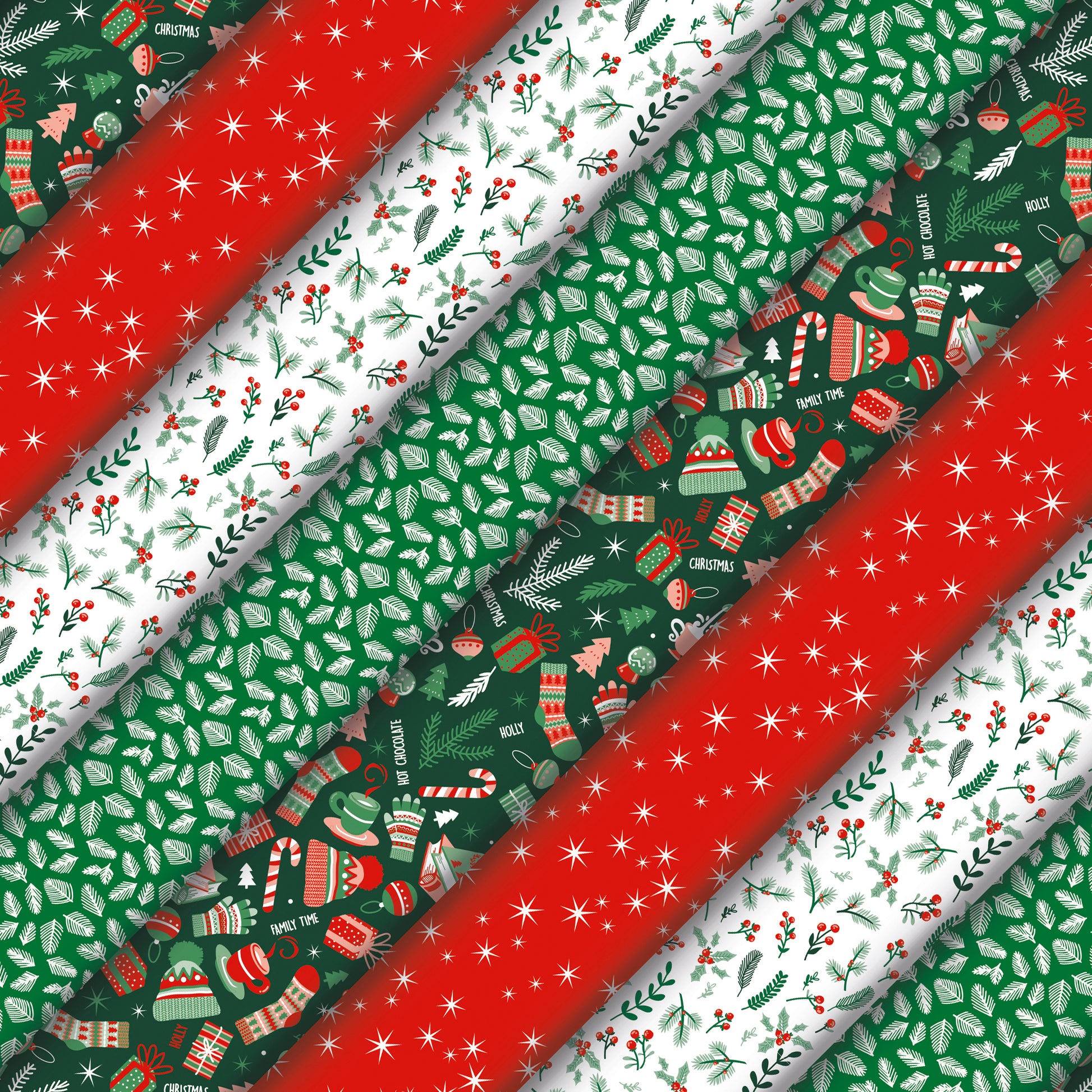 Clairefontaine Wrapping Paper Roll (2 Metres) Cosy Christmas