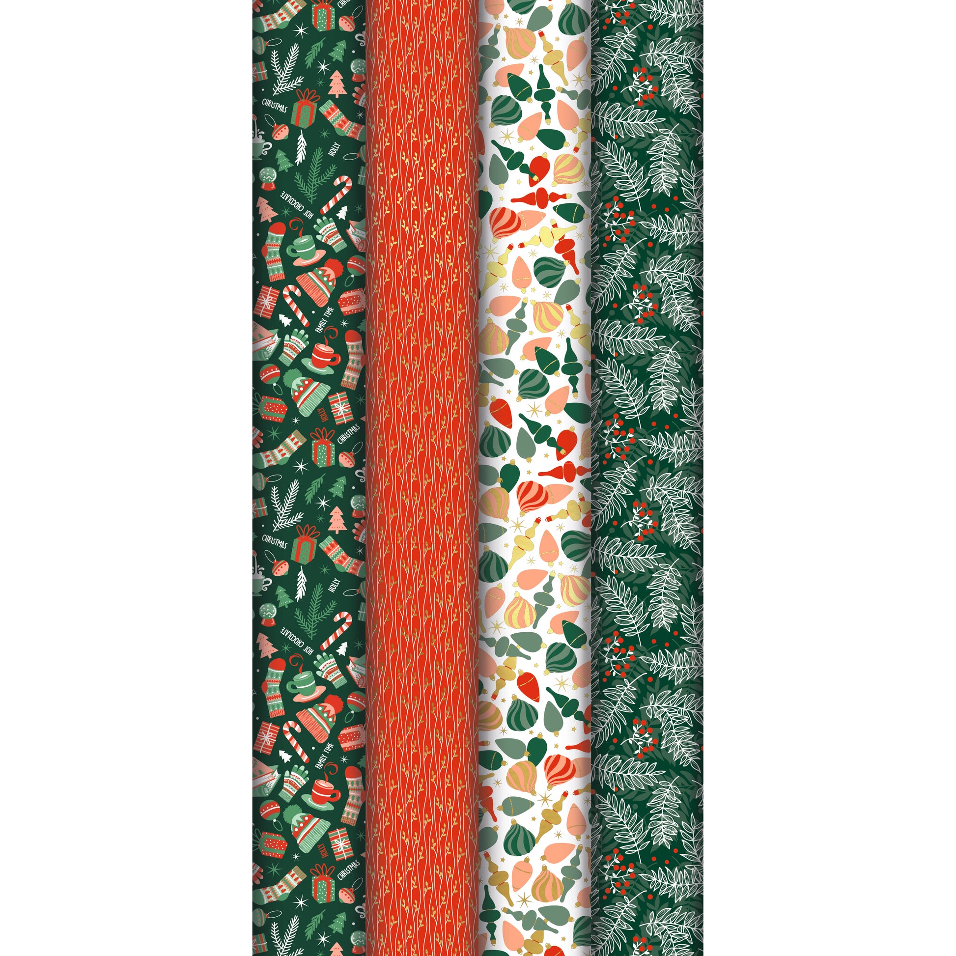 Clairefontaine Wrapping Paper Roll (2 Metres) Cosy Christmas Kraft