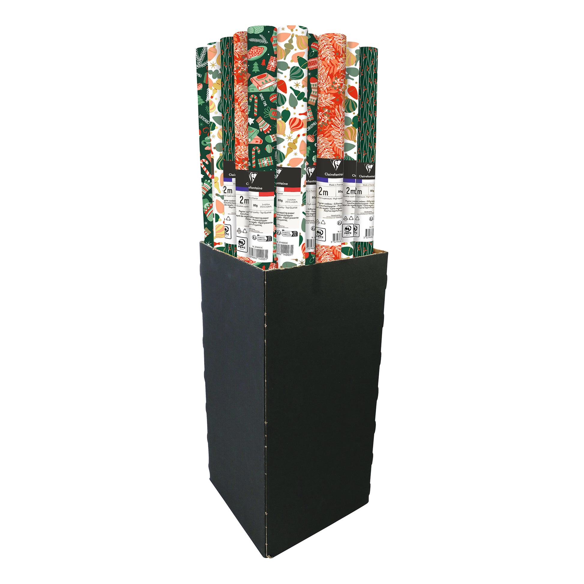 Clairefontaine Wrapping Paper Roll (2 Metres) Cosy Christmas