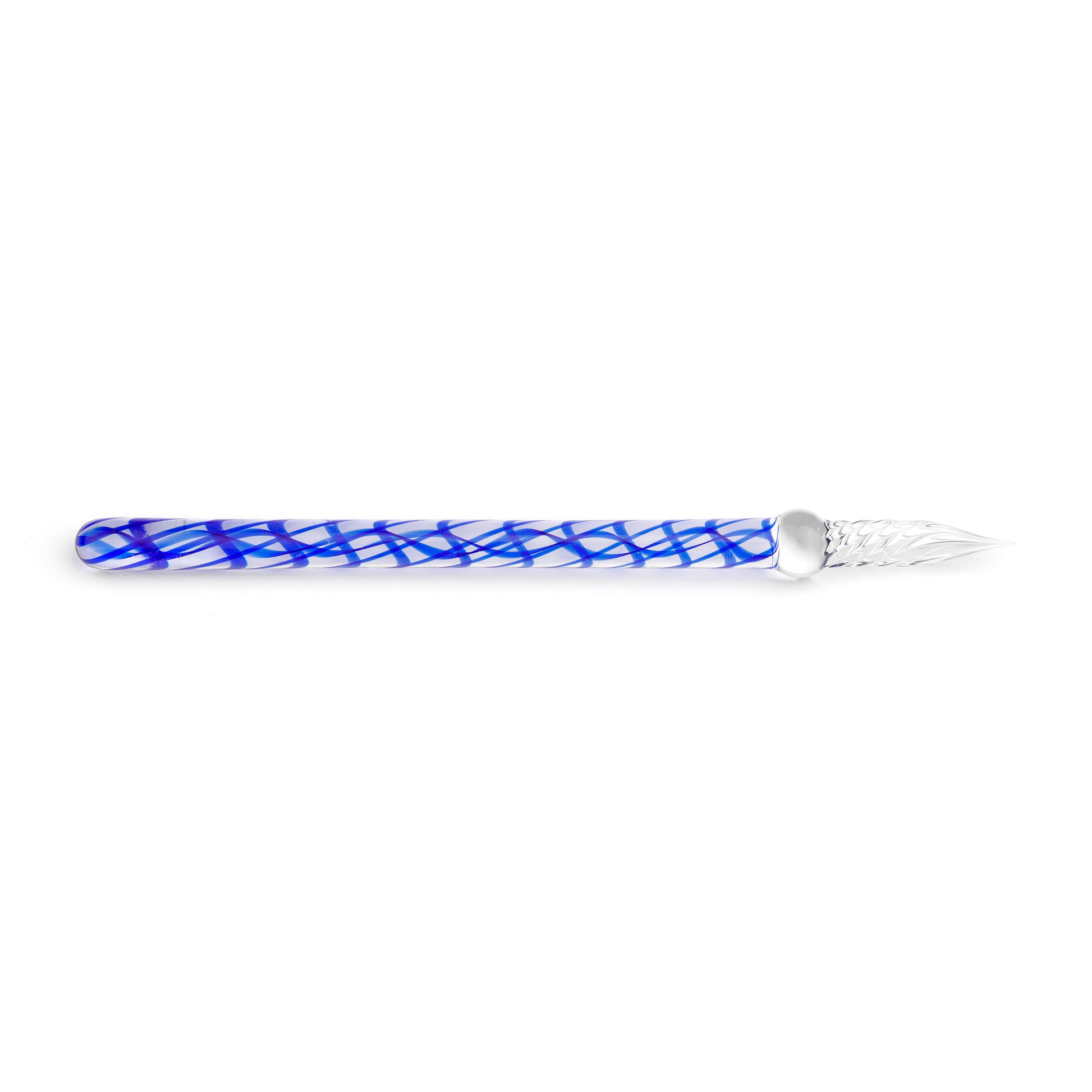 Straight Glass Pen Dark Blue