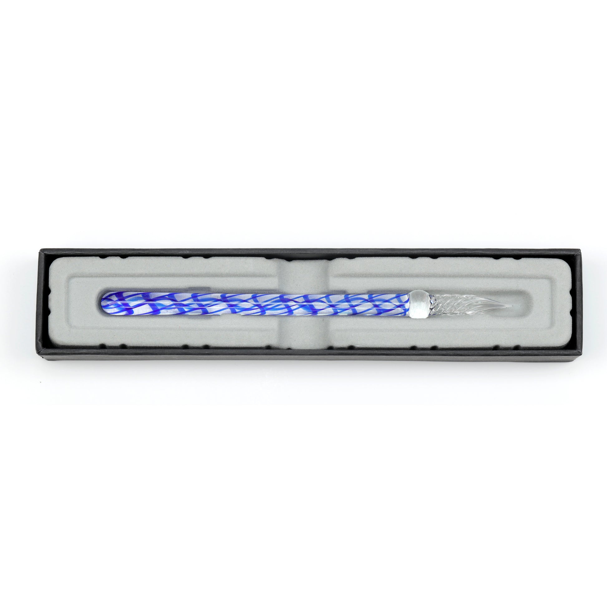 Straight Glass Pen Dark Blue