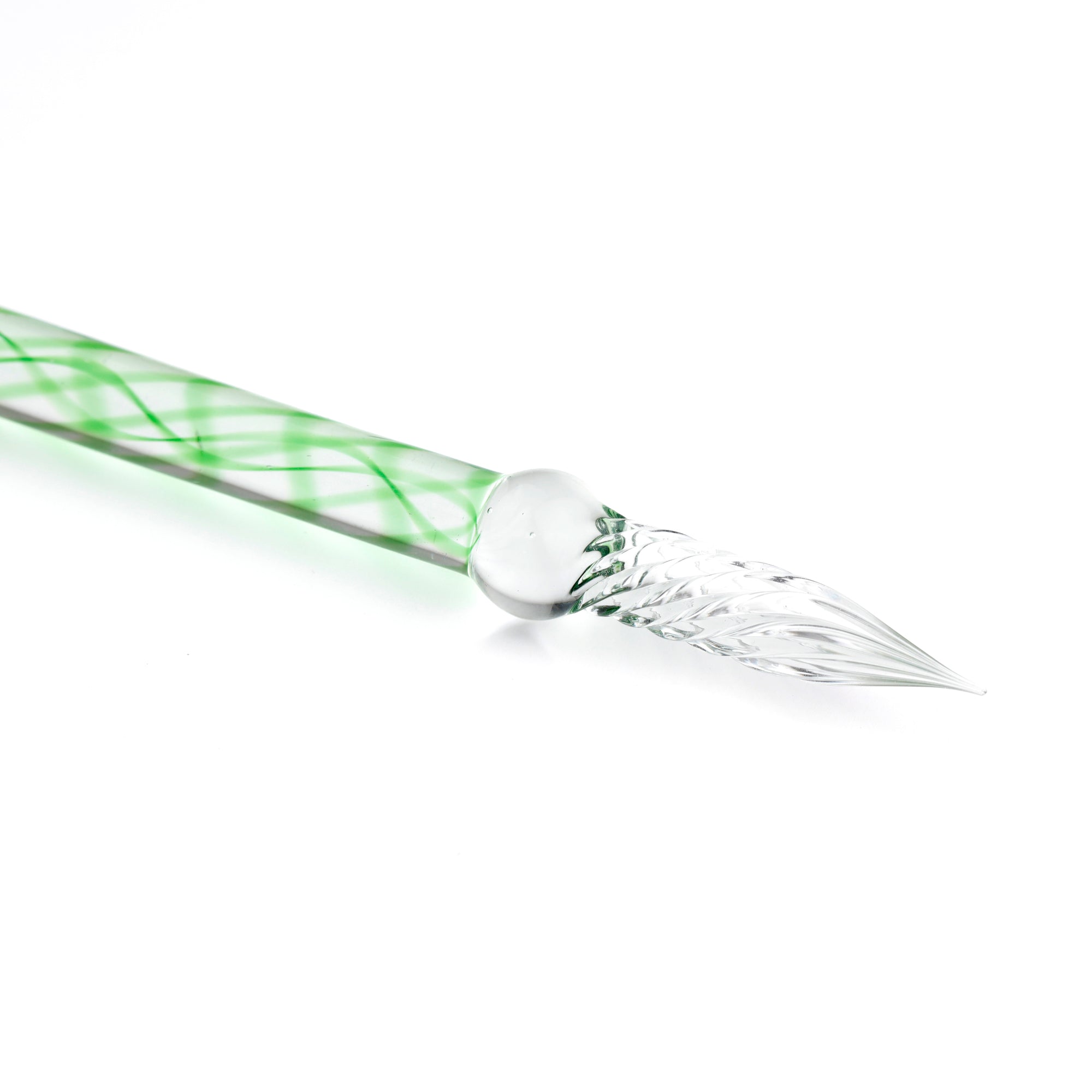 Straight Glass Pen Green