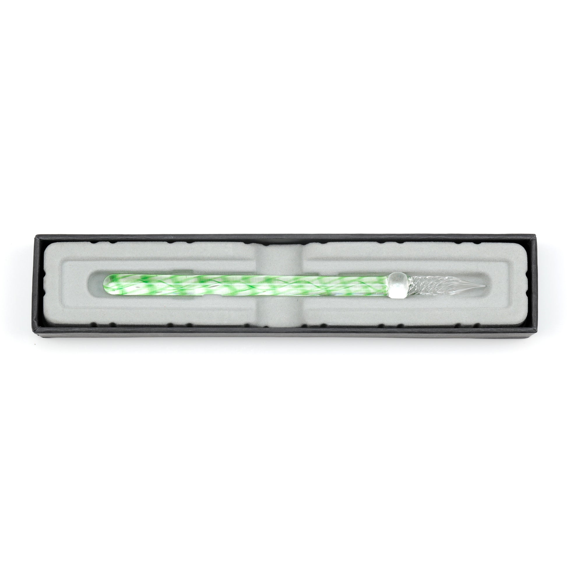 Straight Glass Pen Green