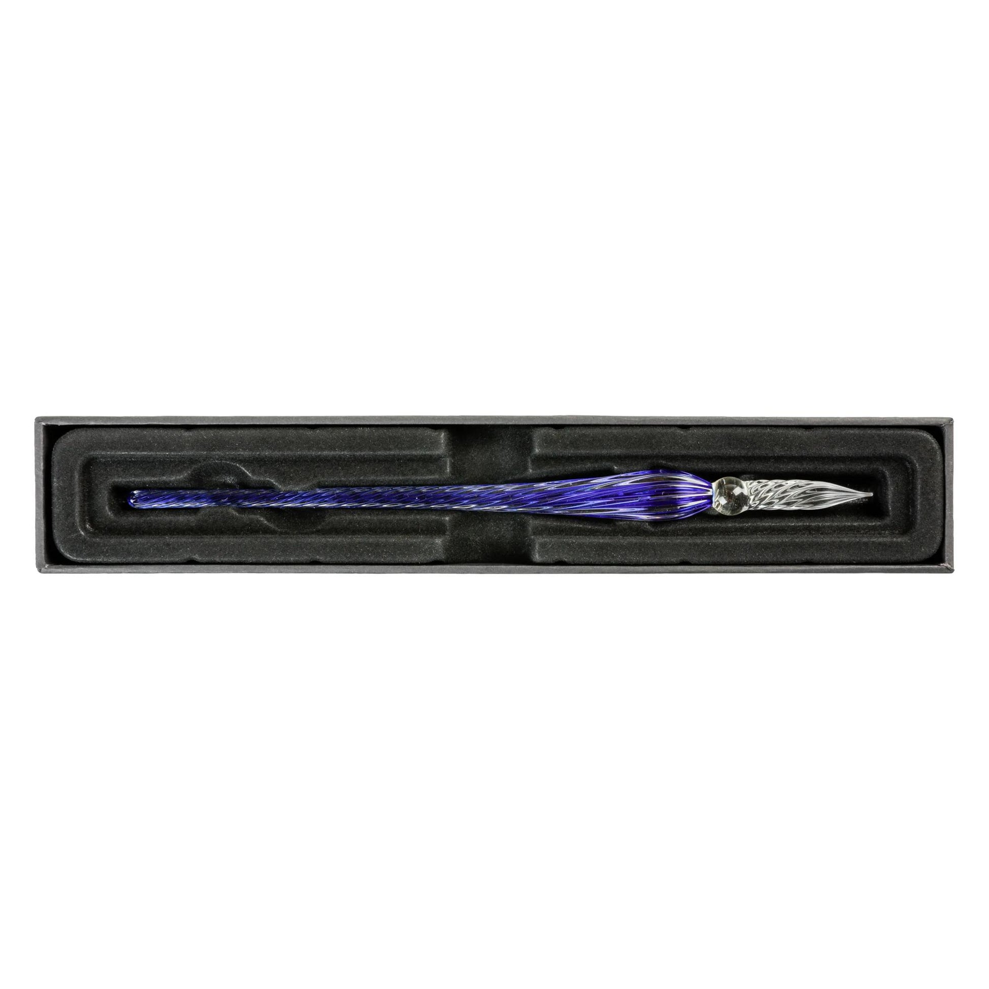 Jacques Herbin Twisted Glass Pen Night Blue