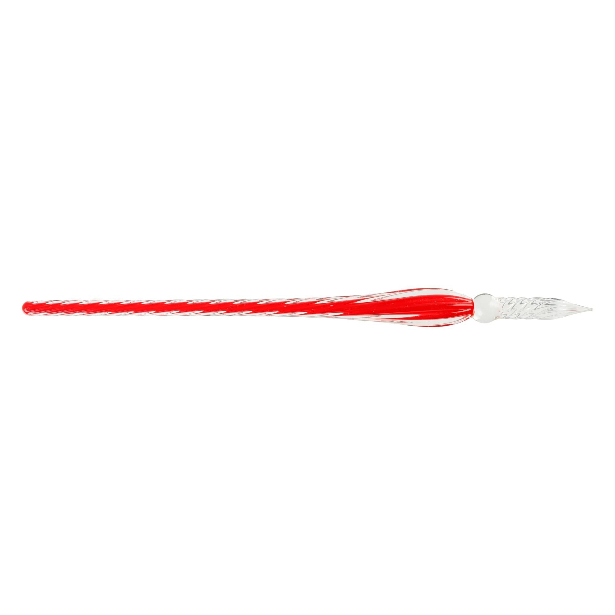 Jacques Herbin Twisted Glass Pen Red