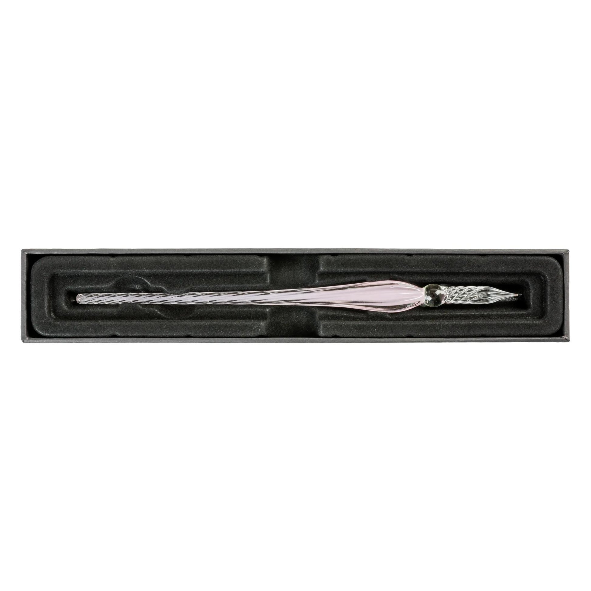 Jacques Herbin Twisted Glass Pen Pale Pink