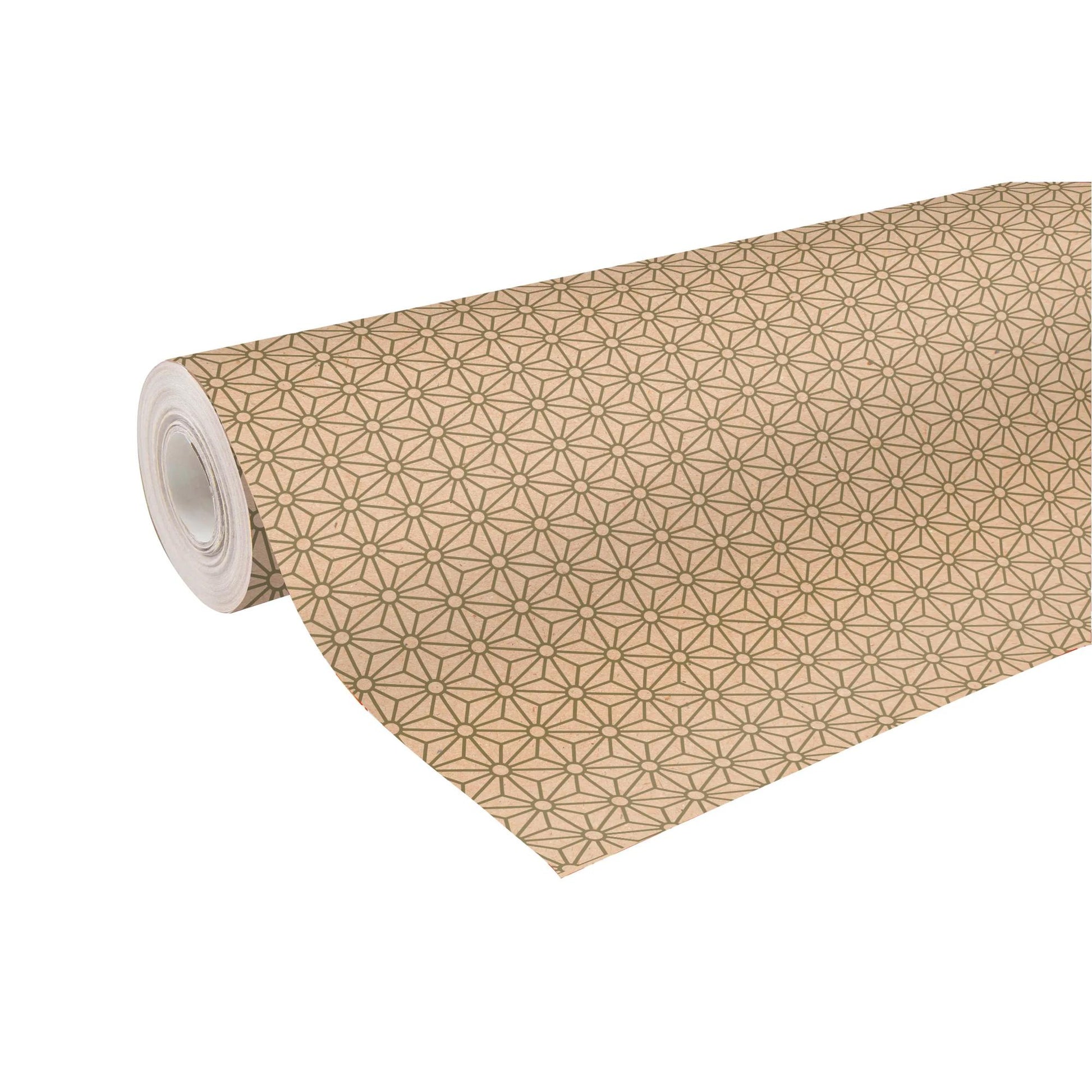Clairefontaine Wrapping Paper Counter Roll 50 m x 70 cm Gold Diamonds Kraft