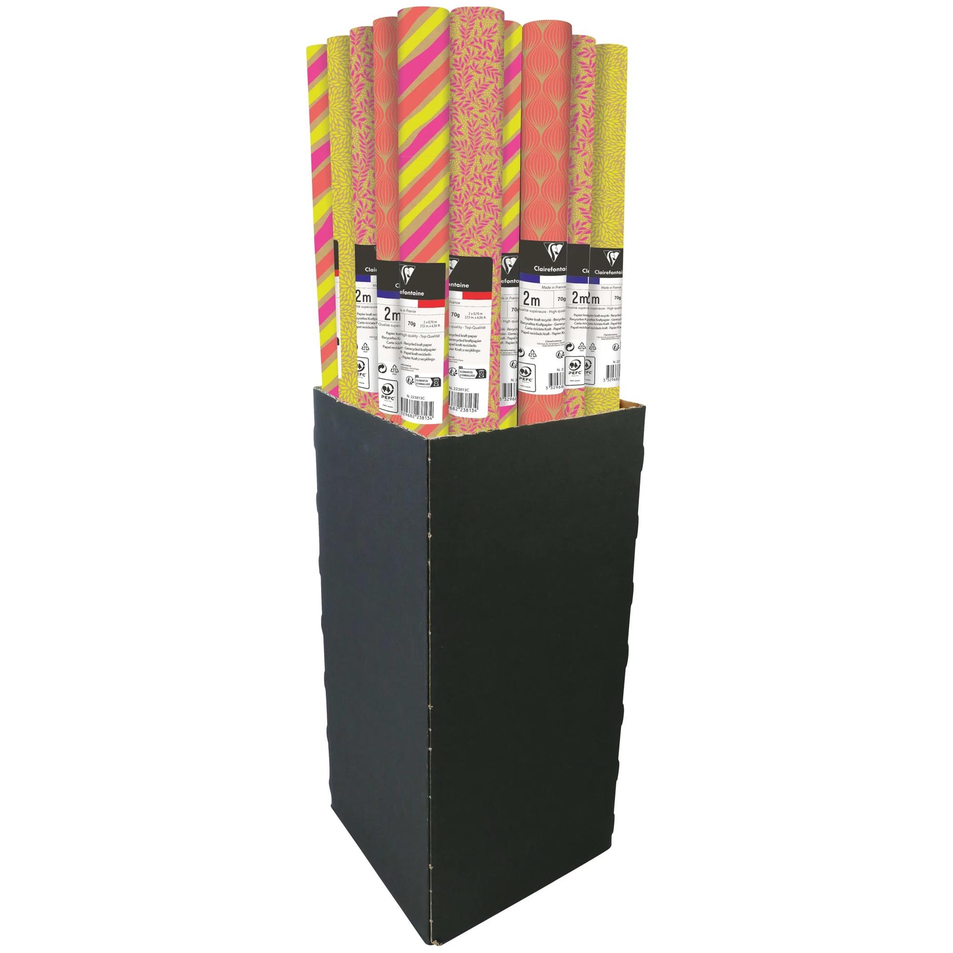 Clairefontaine Wrapping Paper Roll (2 Metres) Neon