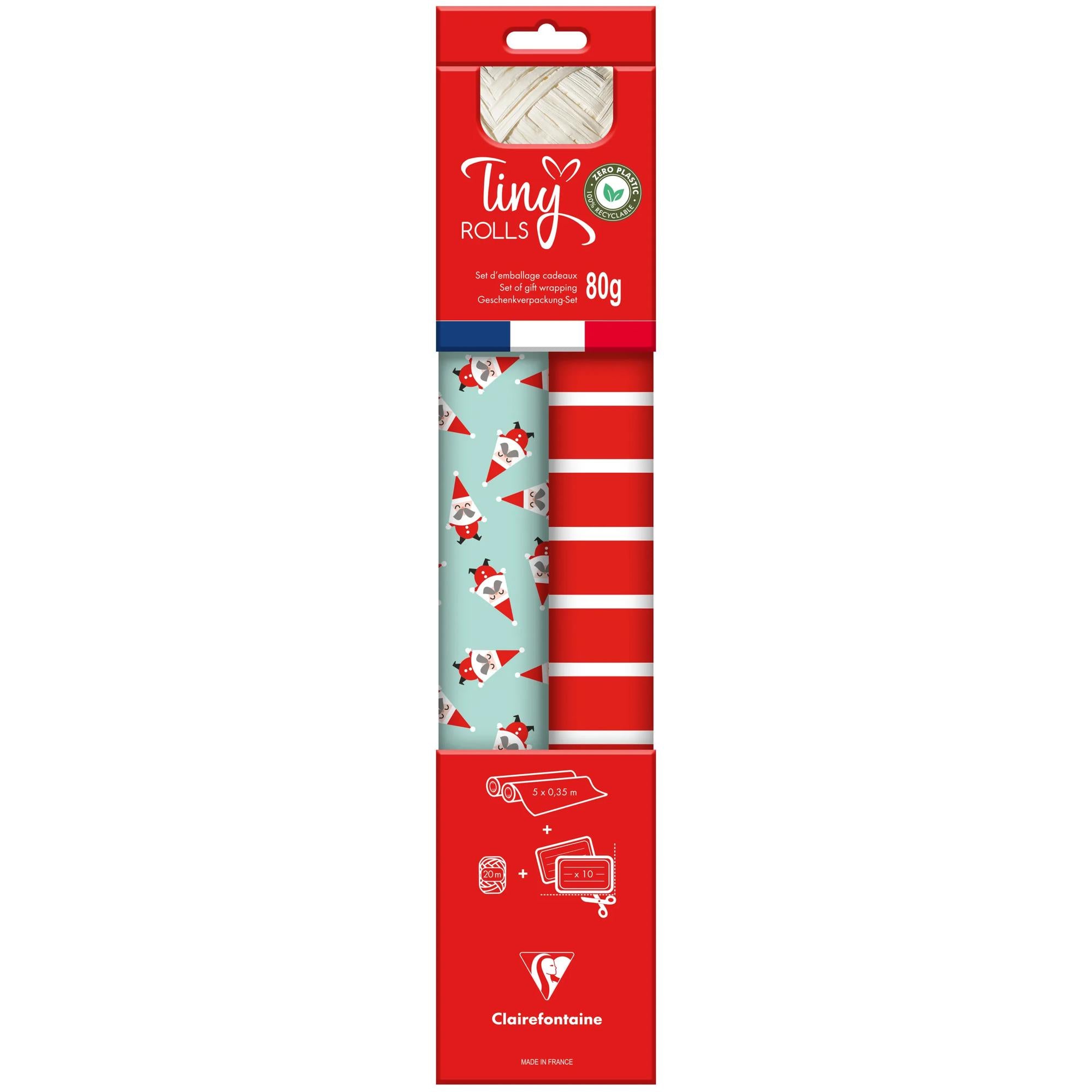Clairefontaine Tiny Roll Pack Red & Blue