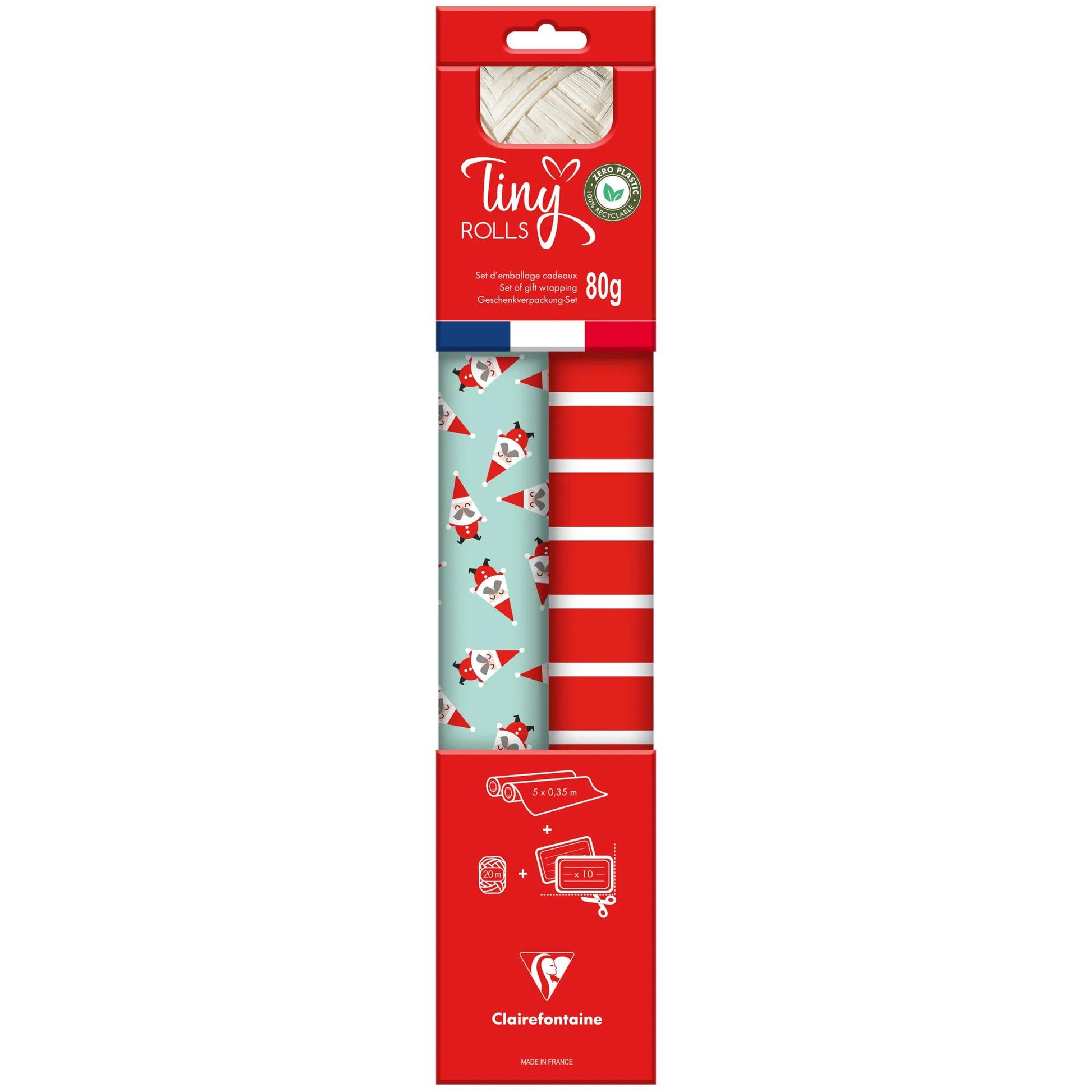 Clairefontaine Tiny Roll Pack Red & Blue