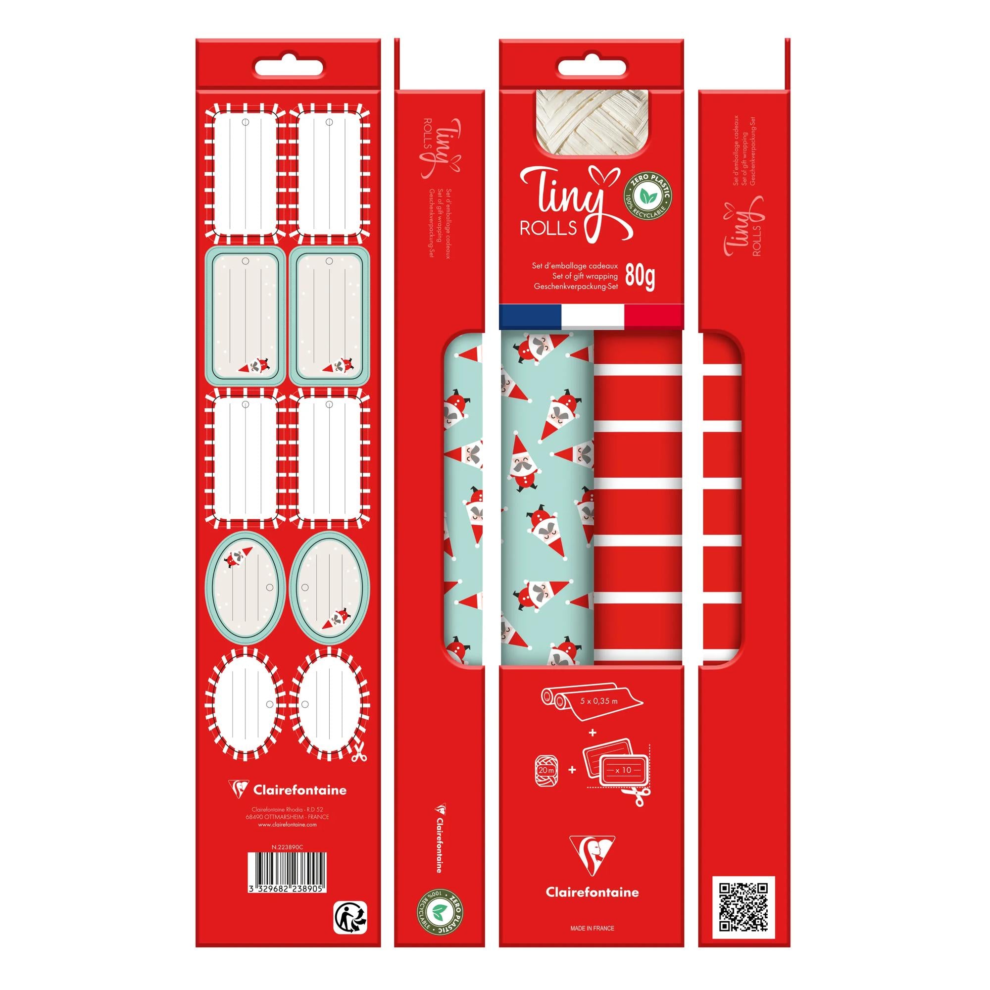 Clairefontaine Tiny Roll Pack Red & Blue