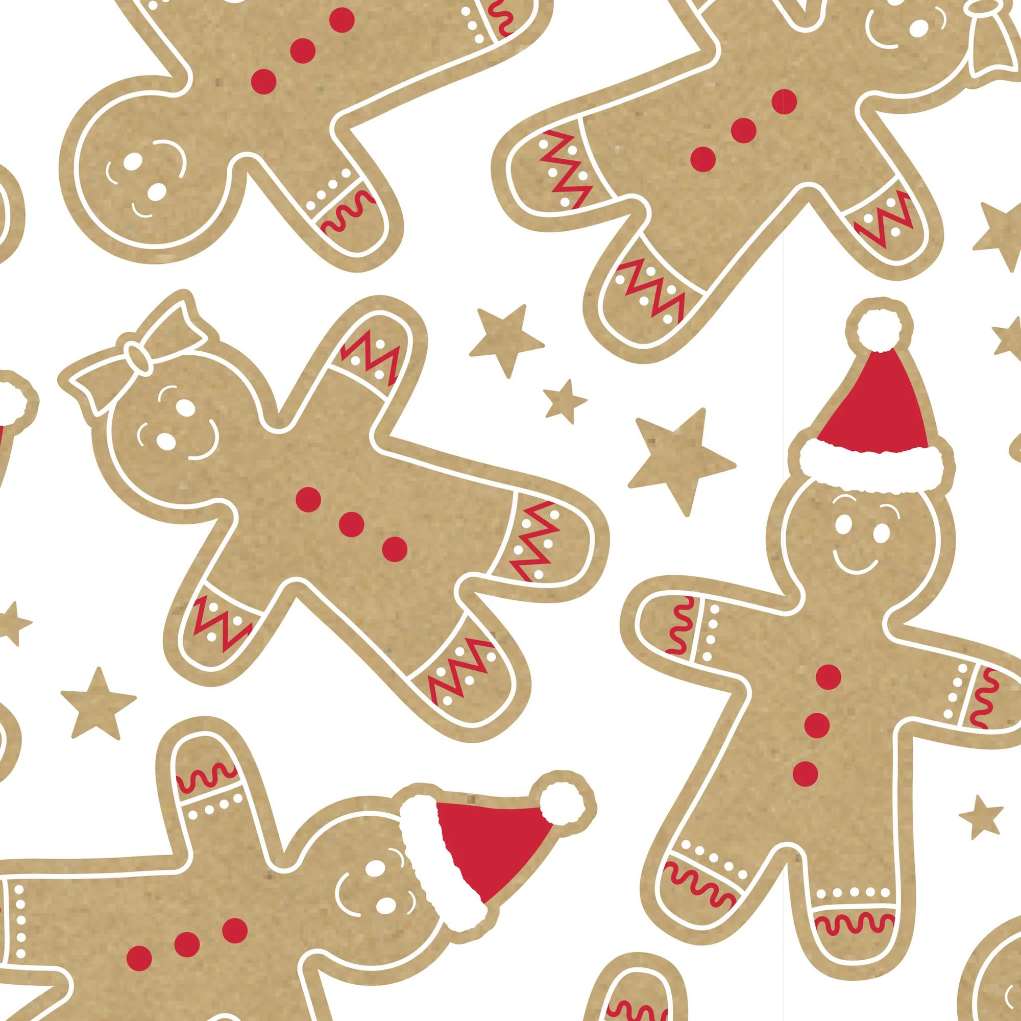 Clairefontaine Wrapping Paper Counter Roll 50 m x 70 cm Gingerbread Kraft