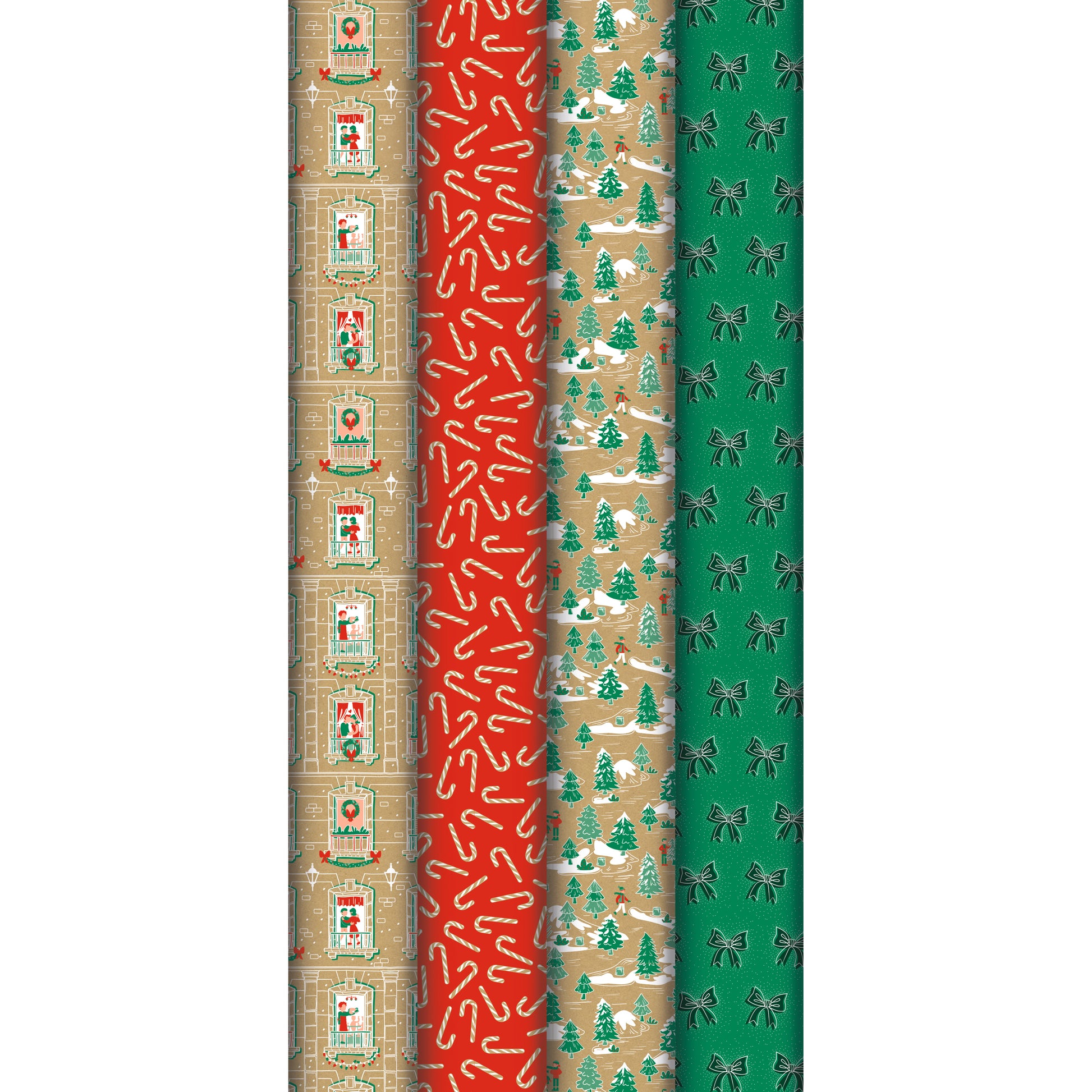Clairefontaine Wrapping Paper Roll (2 metres) Spirit of Christmas Kraft