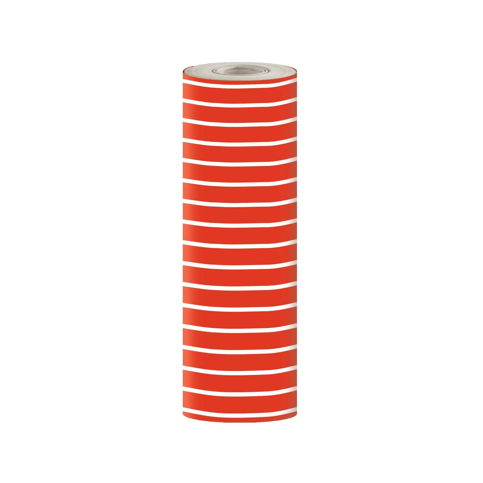 Clairefontaine Wrapping Paper Counter Roll Tiny 50 m x 35 cm Red & White Stripes