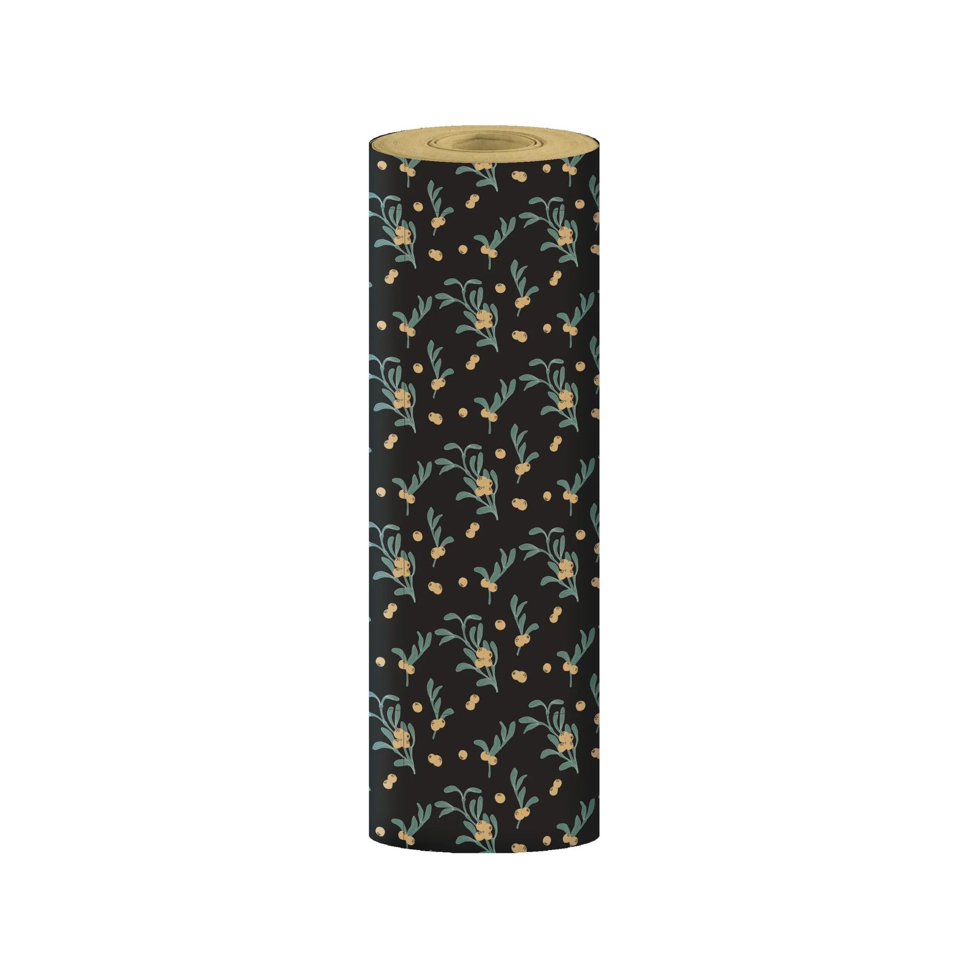 Clairefontaine Wrapping Paper Counter Roll Tiny 50 m x 35 cm Mistletoe Kraft