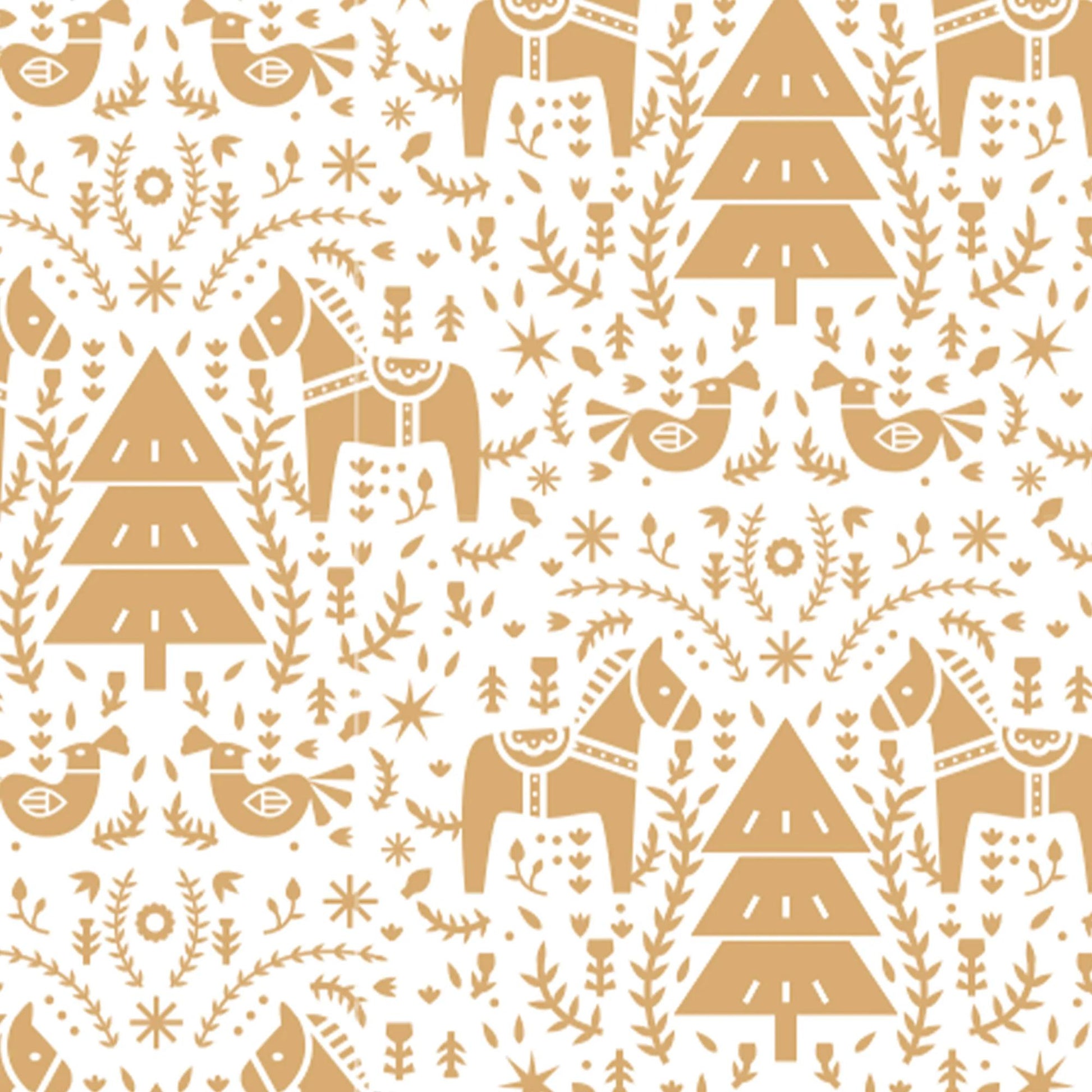 Clairefontaine Wrapping Paper Counter Roll Tiny 50 m x 35 cm Nordic Folk Kraft
