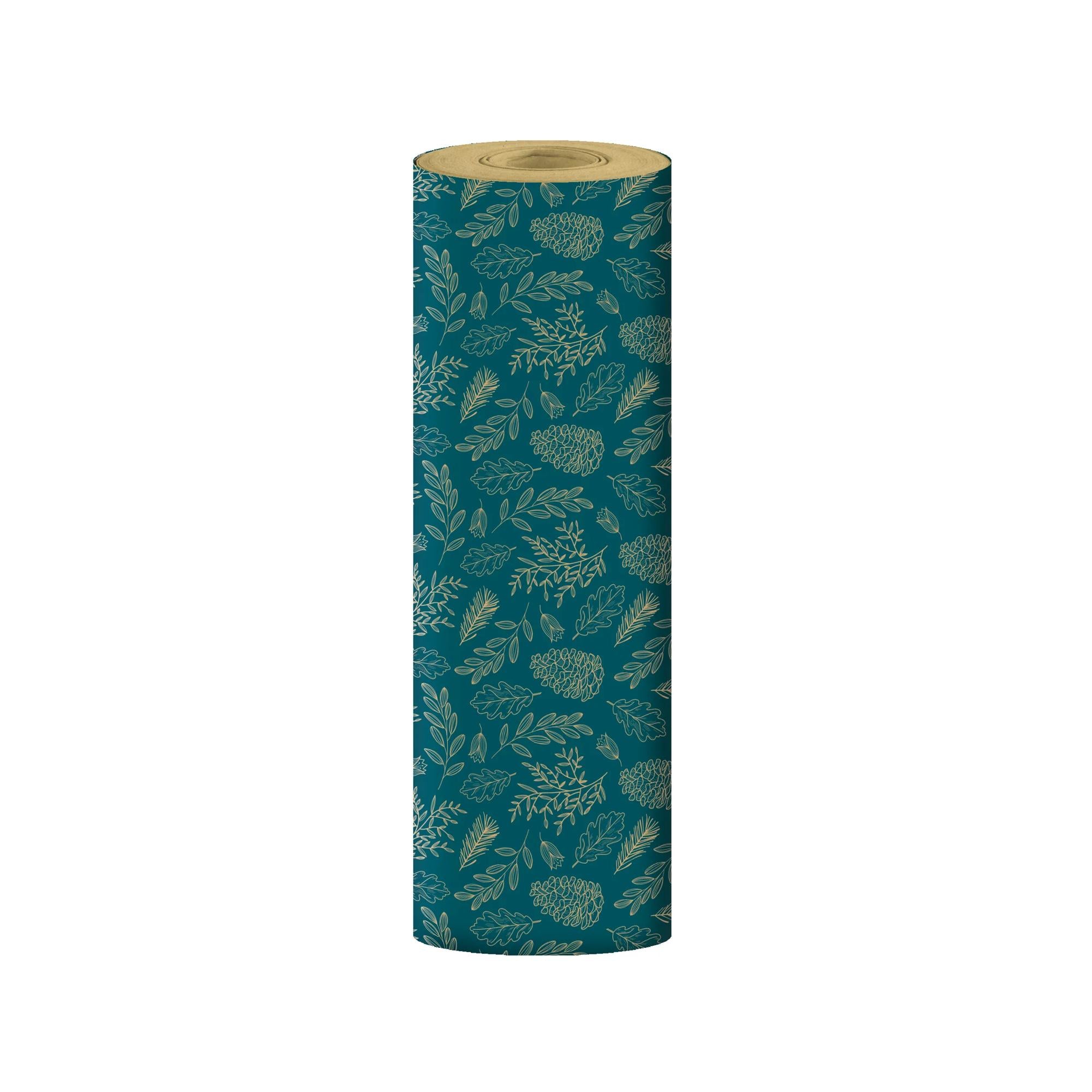 Clairefontaine Wrapping Paper Counter Roll Tiny 50 m x 35 cm Pine Cones Kraft