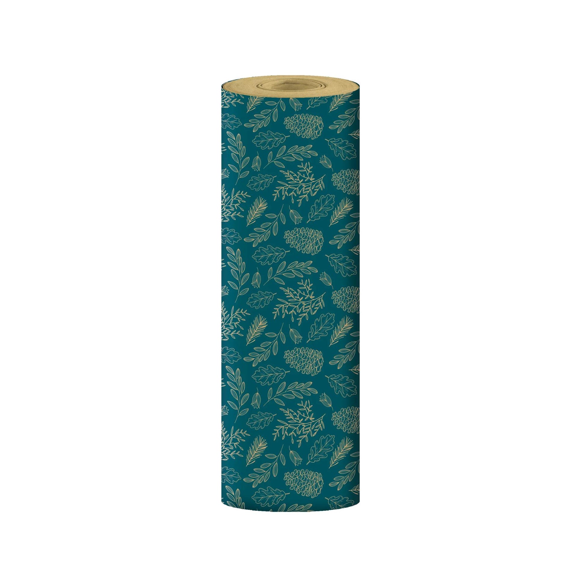 Clairefontaine Wrapping Paper Counter Roll Tiny 50 m x 35 cm Pine Cones Kraft