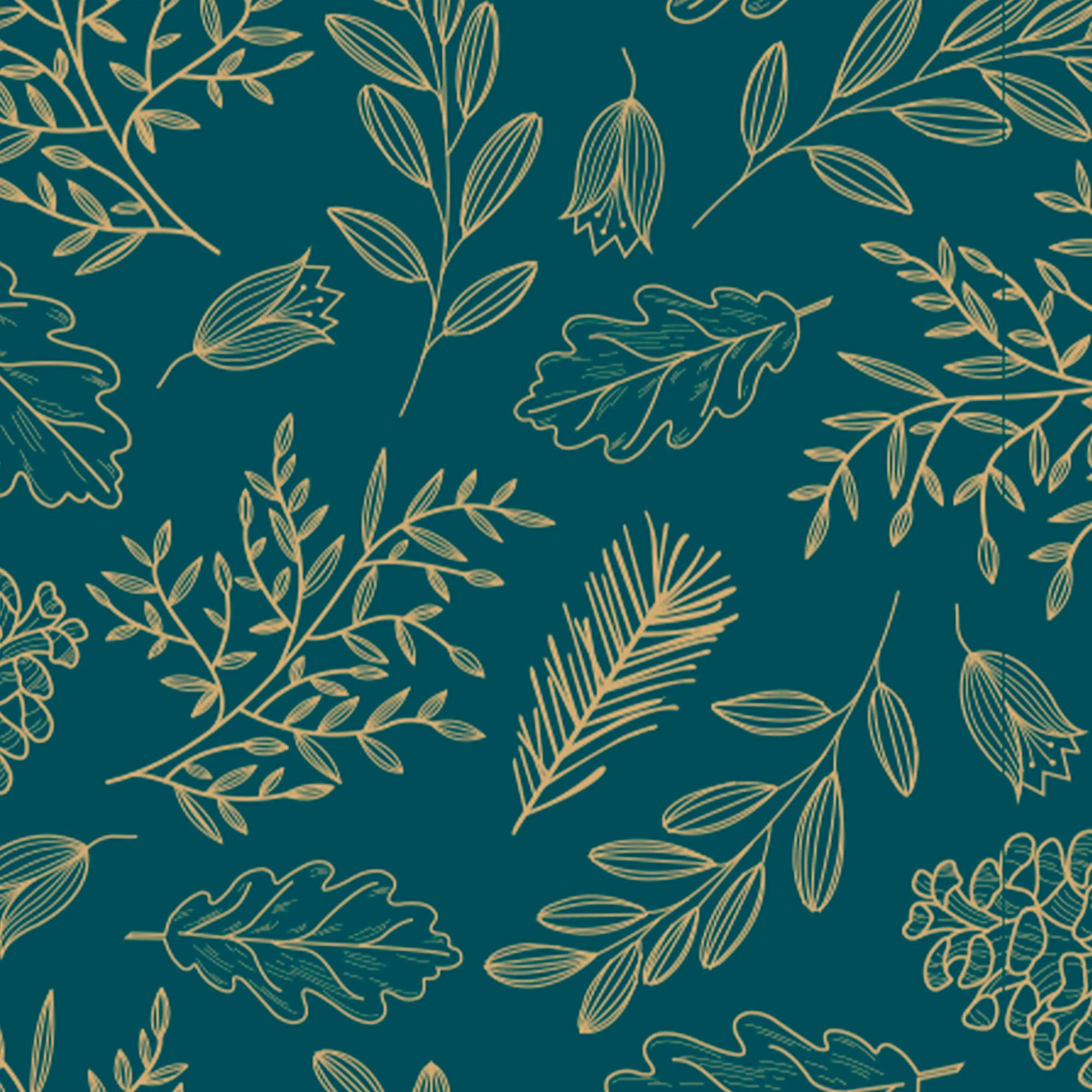 Clairefontaine Wrapping Paper Counter Roll Tiny 50 m x 35 cm Pine Cones Kraft