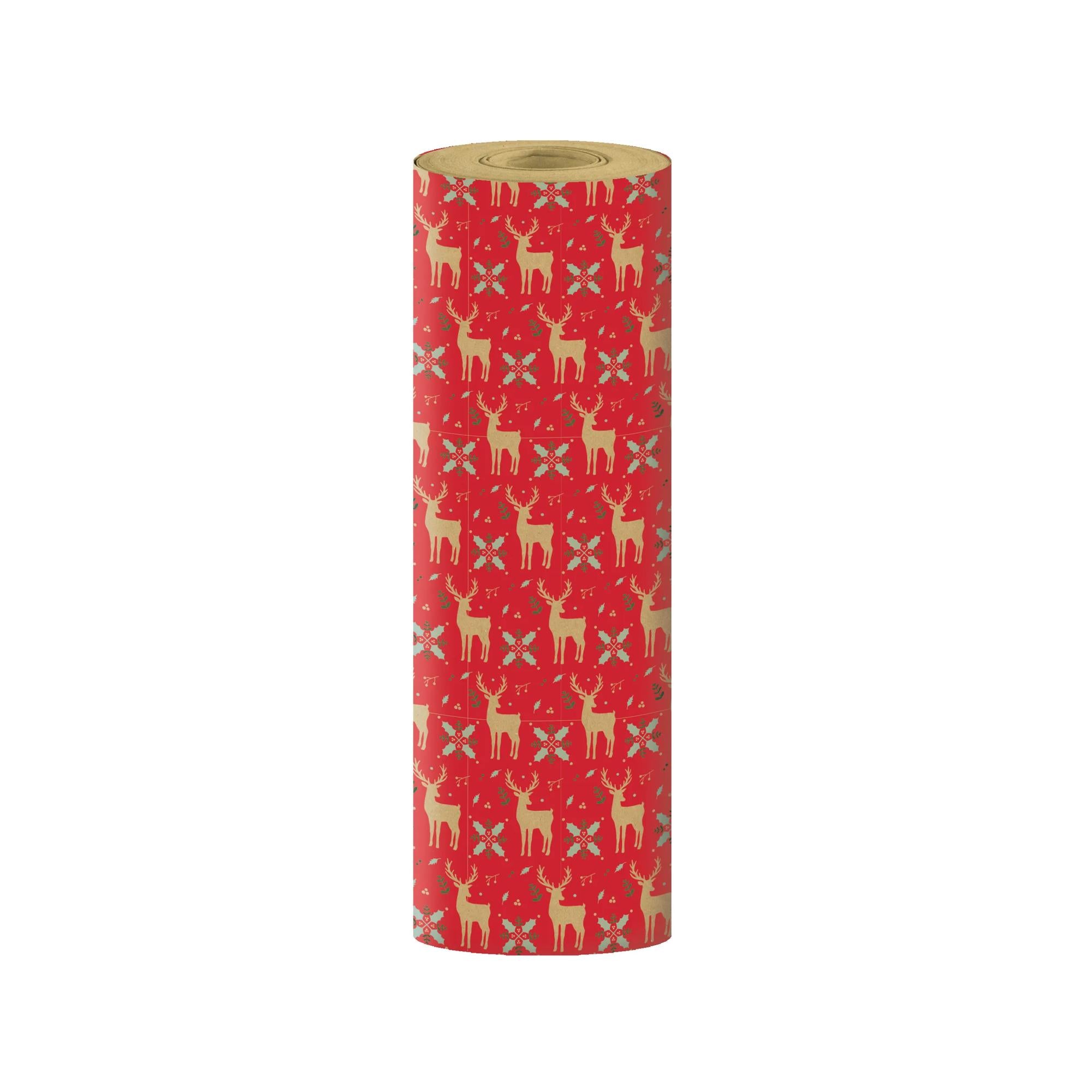 Clairefontaine Wrapping Paper Counter Roll Tiny 50 m x 35 cm Reindeer Kraft