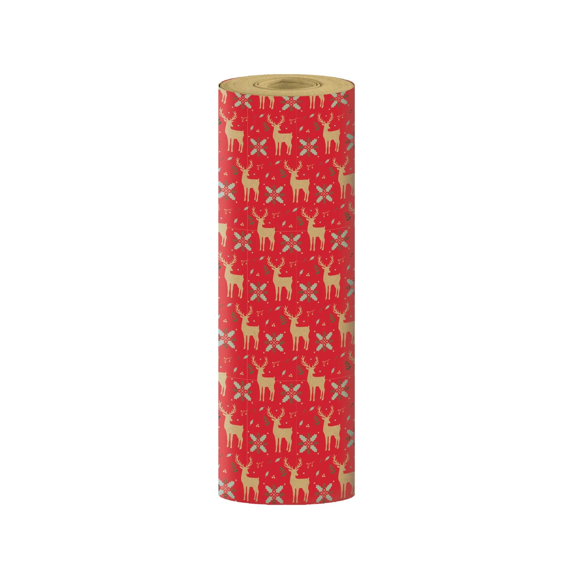 Clairefontaine Wrapping Paper Counter Roll Tiny 50 m x 35 cm Reindeer Kraft