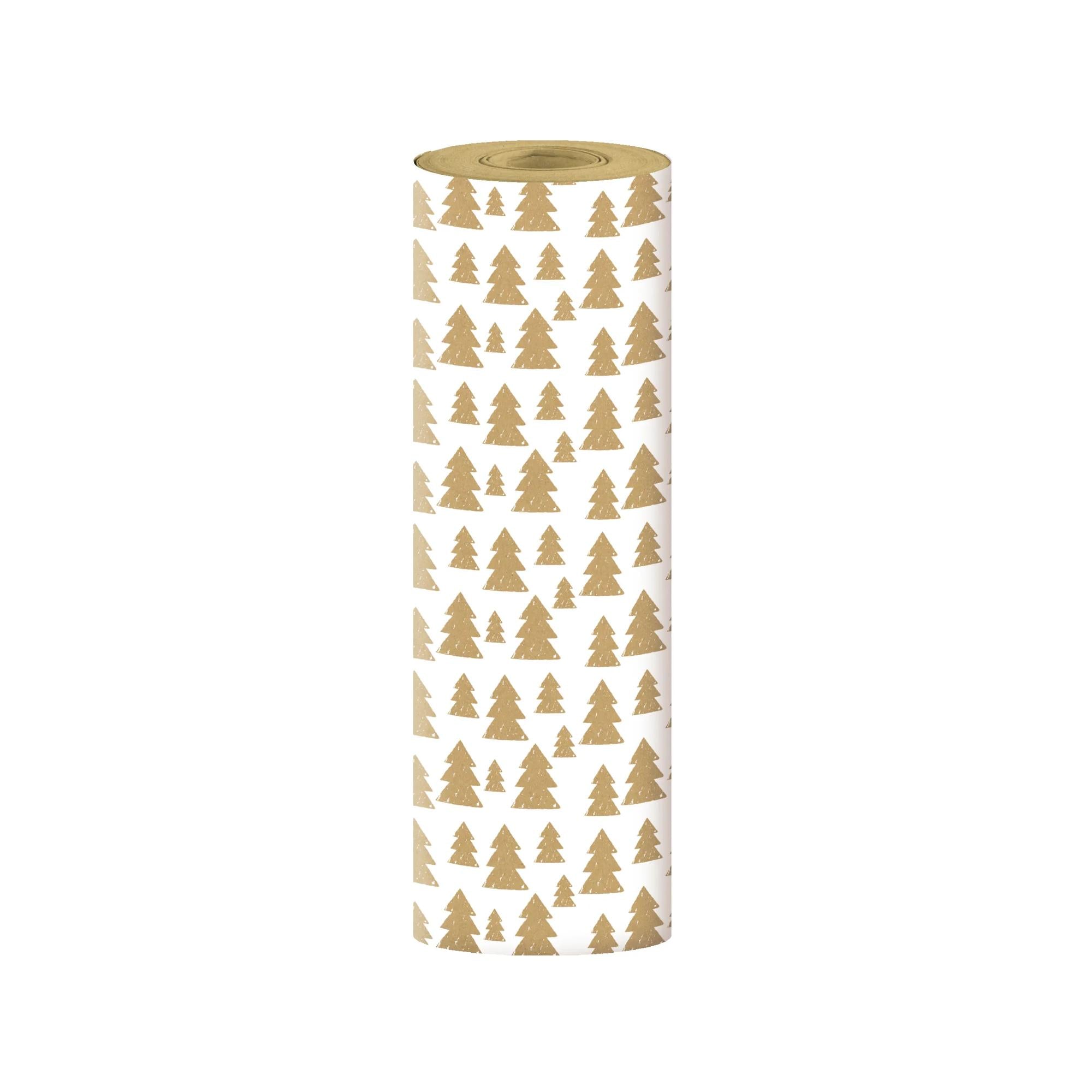 Clairefontaine Wrapping Paper Counter Roll Tiny 50 m x 35 cm Christmas Trees Kraft