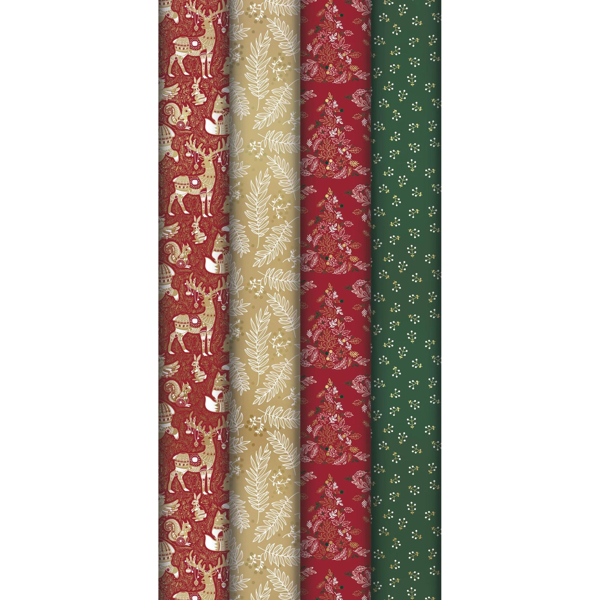 Clairefontaine Wrapping Paper Roll (2 metres) Red Forest