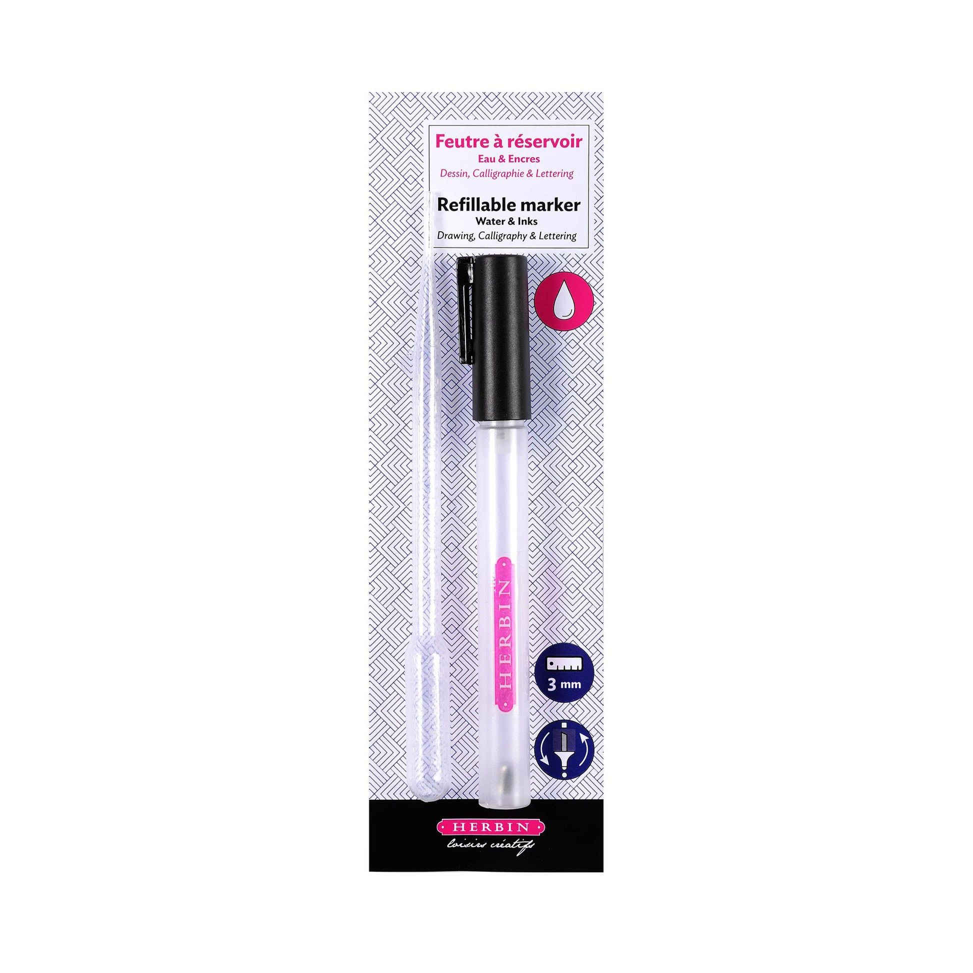 Refillable Marker Pen Double Tip 3 mm