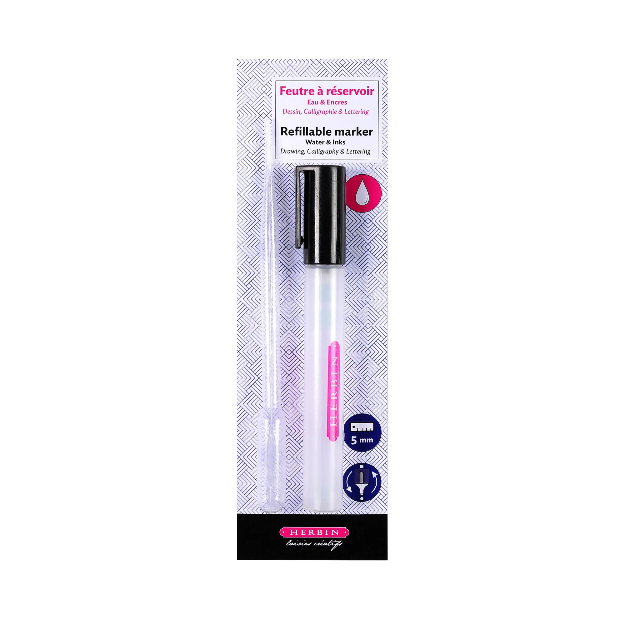 Refillable Marker Pen Double Tip 5 mm