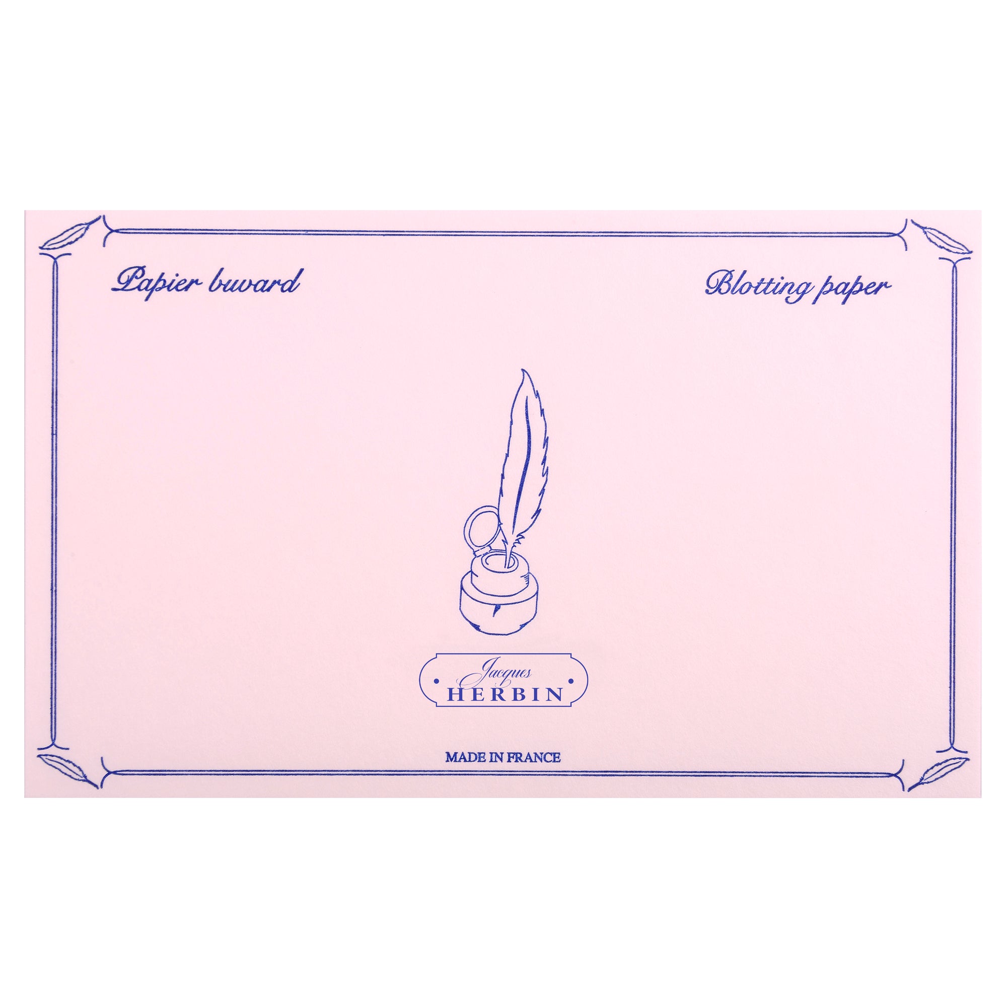 Jacques Herbin 10 Sheets of Blotting Paper Pink