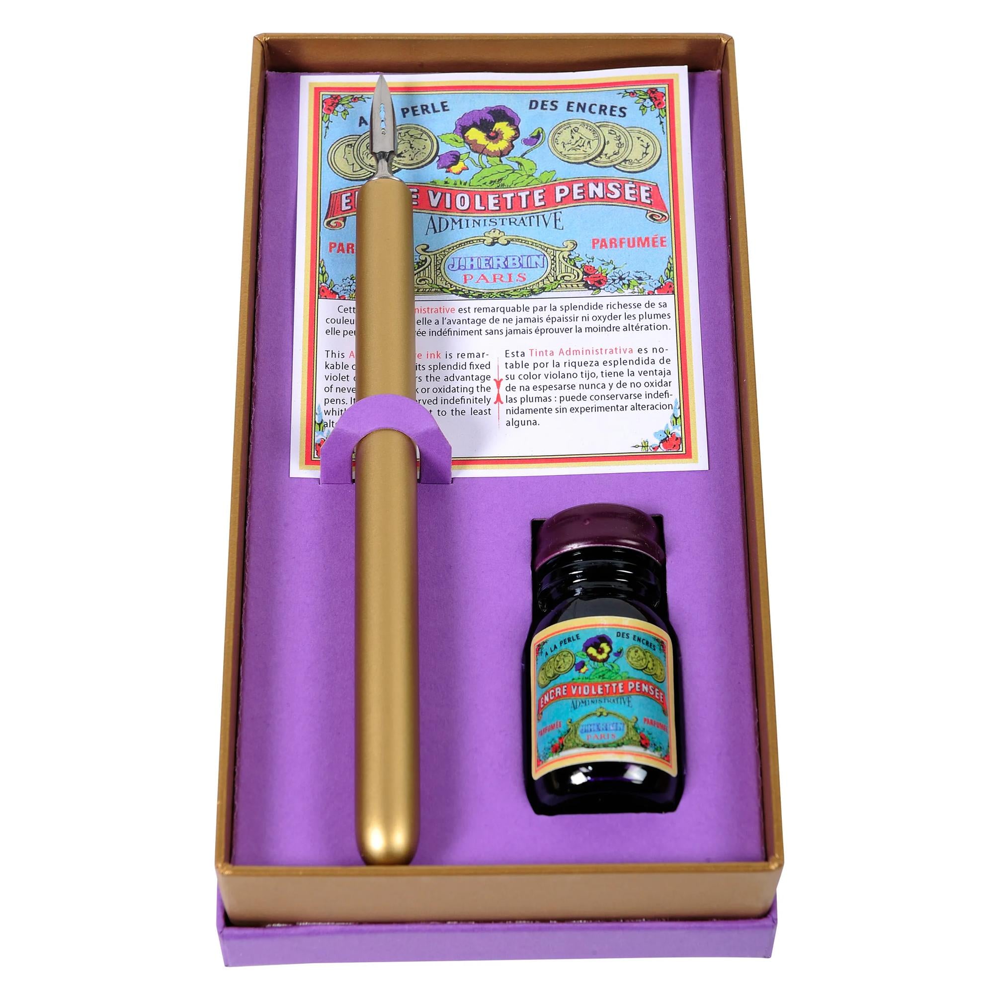 Jacques Herbin Vintage Writing Set Violette Pensee