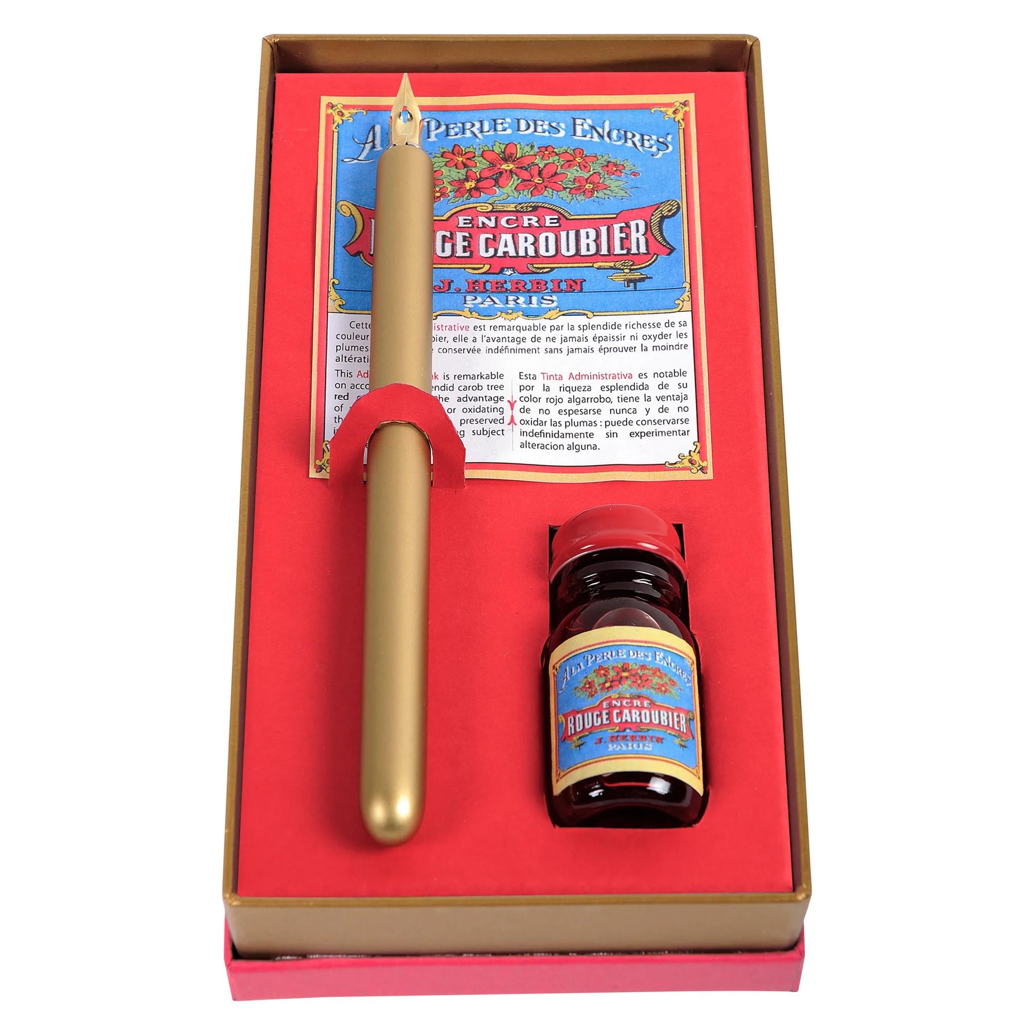 Jacques Herbin Vintage Writing Set Rouge Caroubier