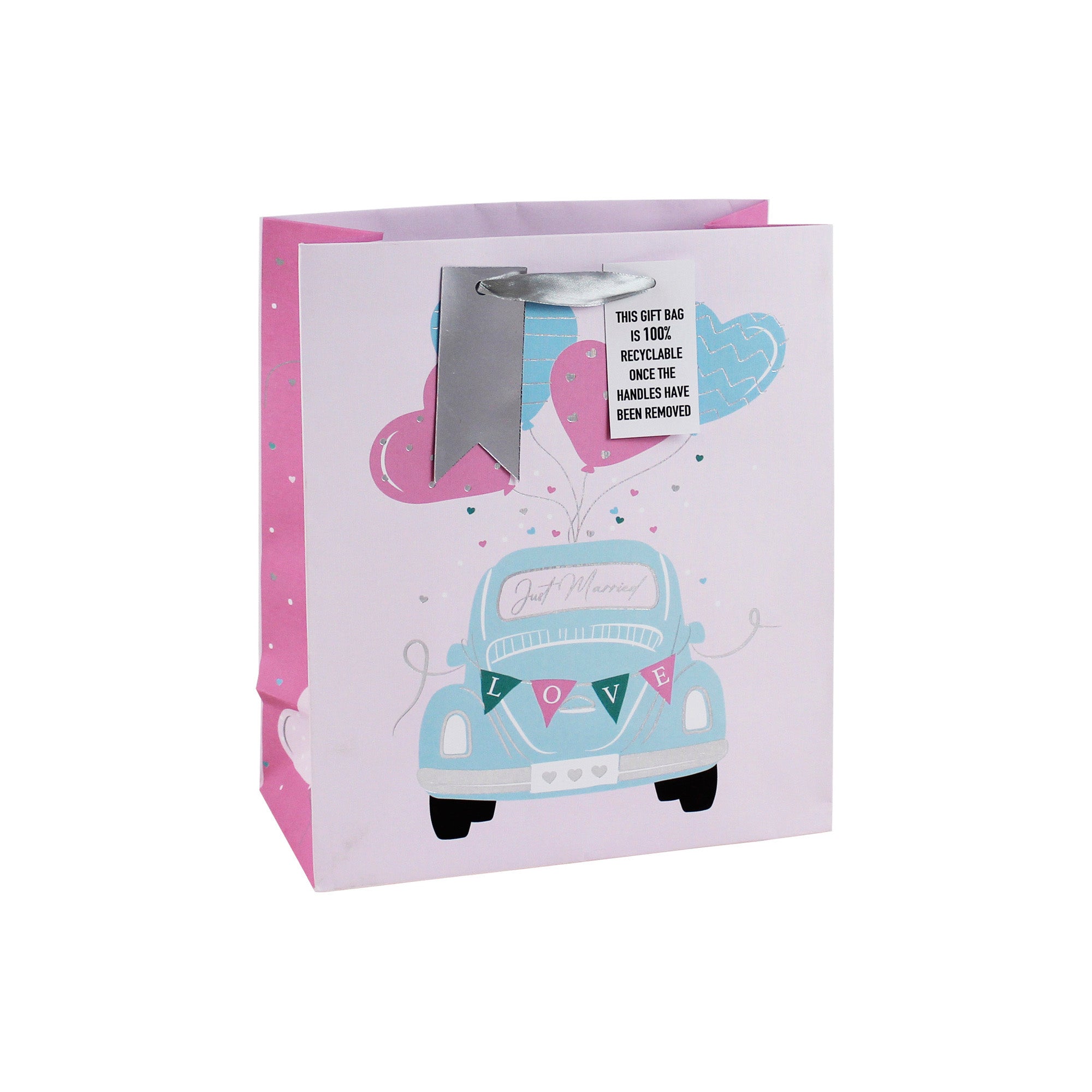 Eurowrap Gift Bag Just Married Medium