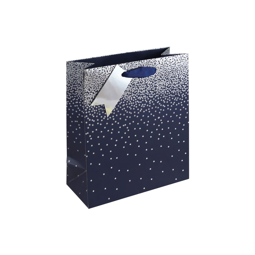 Eurowrap Gift Bag Ombre Navy Medium