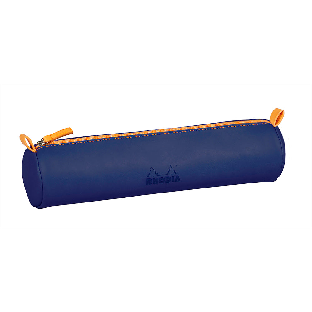 Rhodiarama Round Pencil Case Midnight Navy Blue