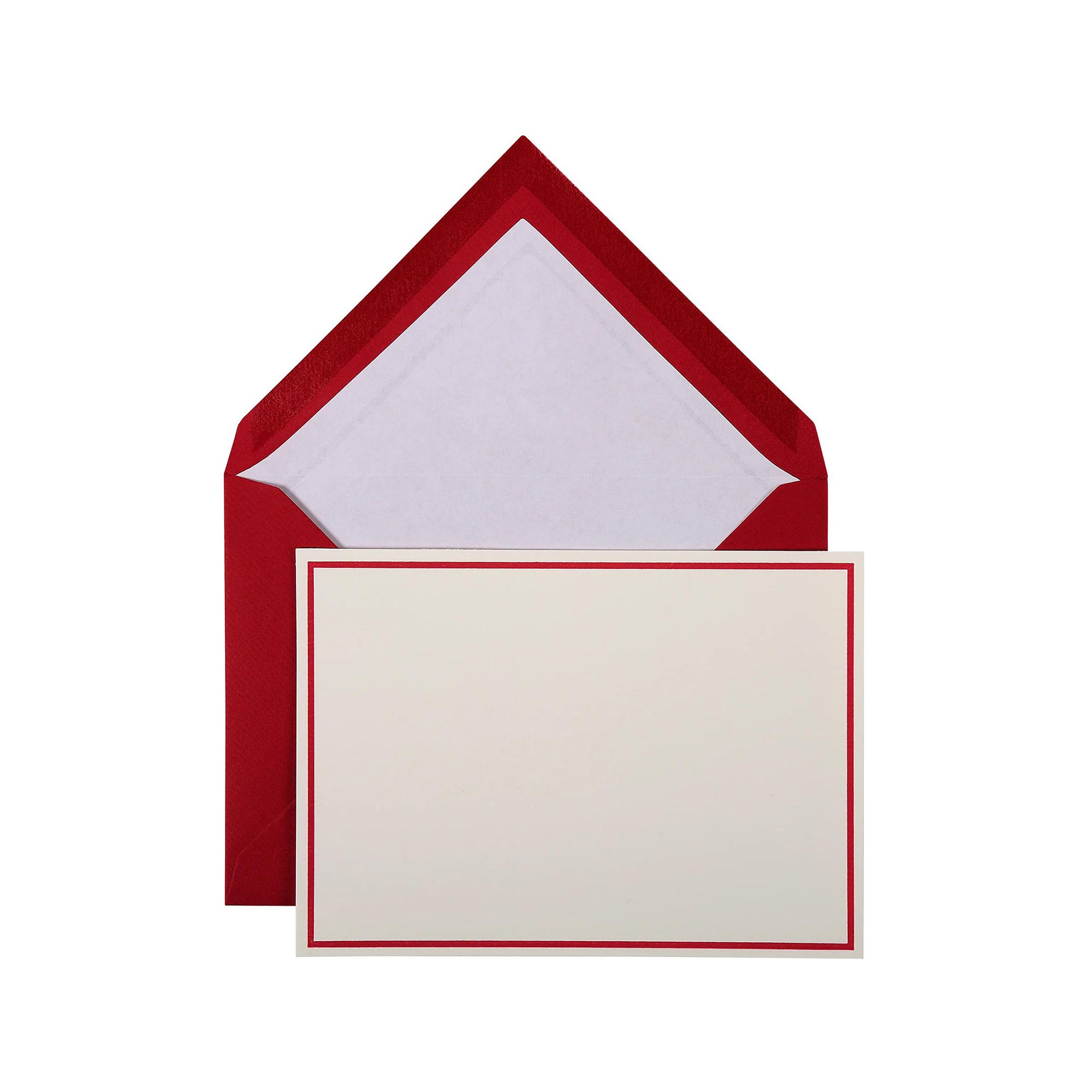 G. Lalo Bordered Cards Correspondence Set 10 Note Cards & Envelopes Burgundy