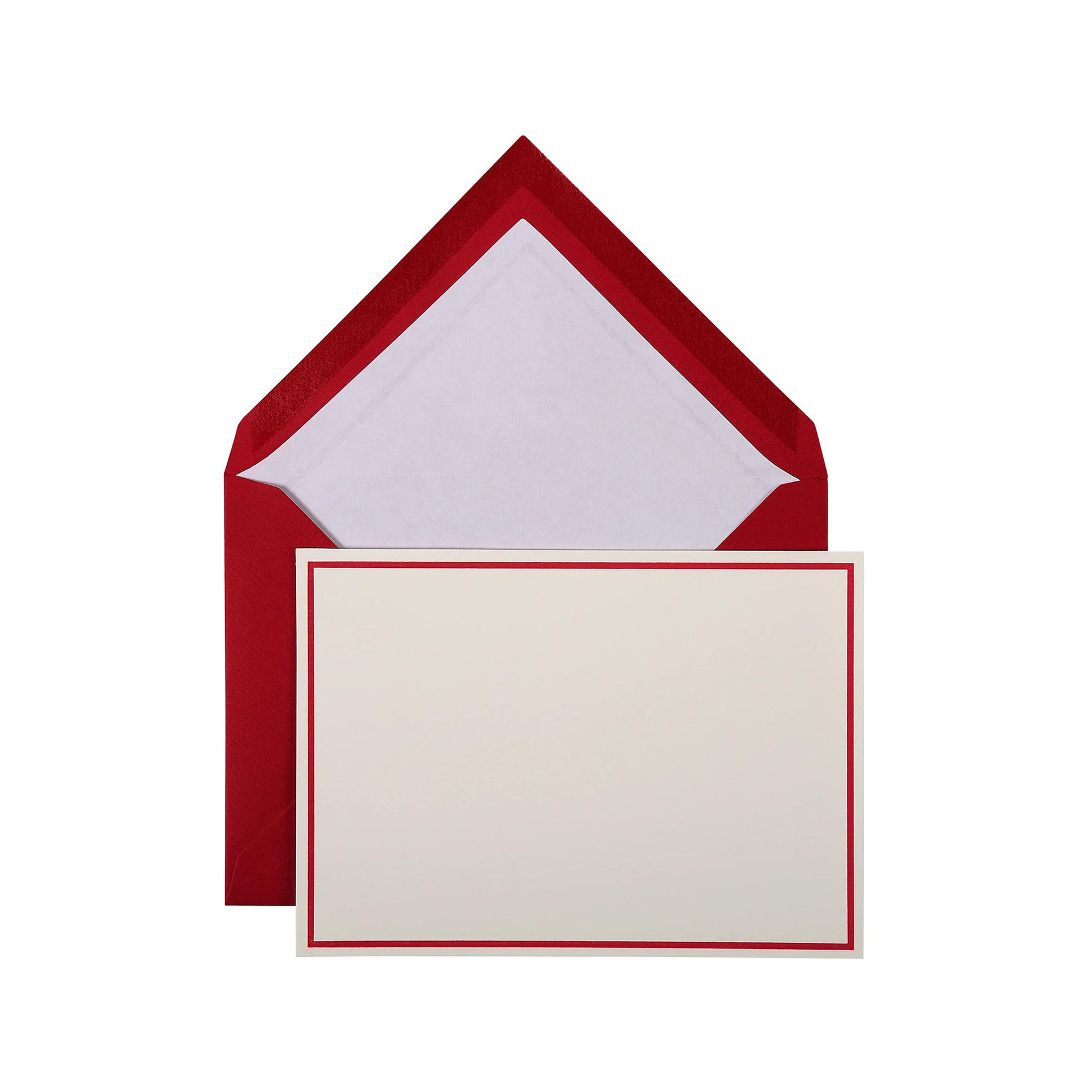 G. Lalo Bordered Cards Correspondence Set 10 Note Cards & Envelopes Burgundy