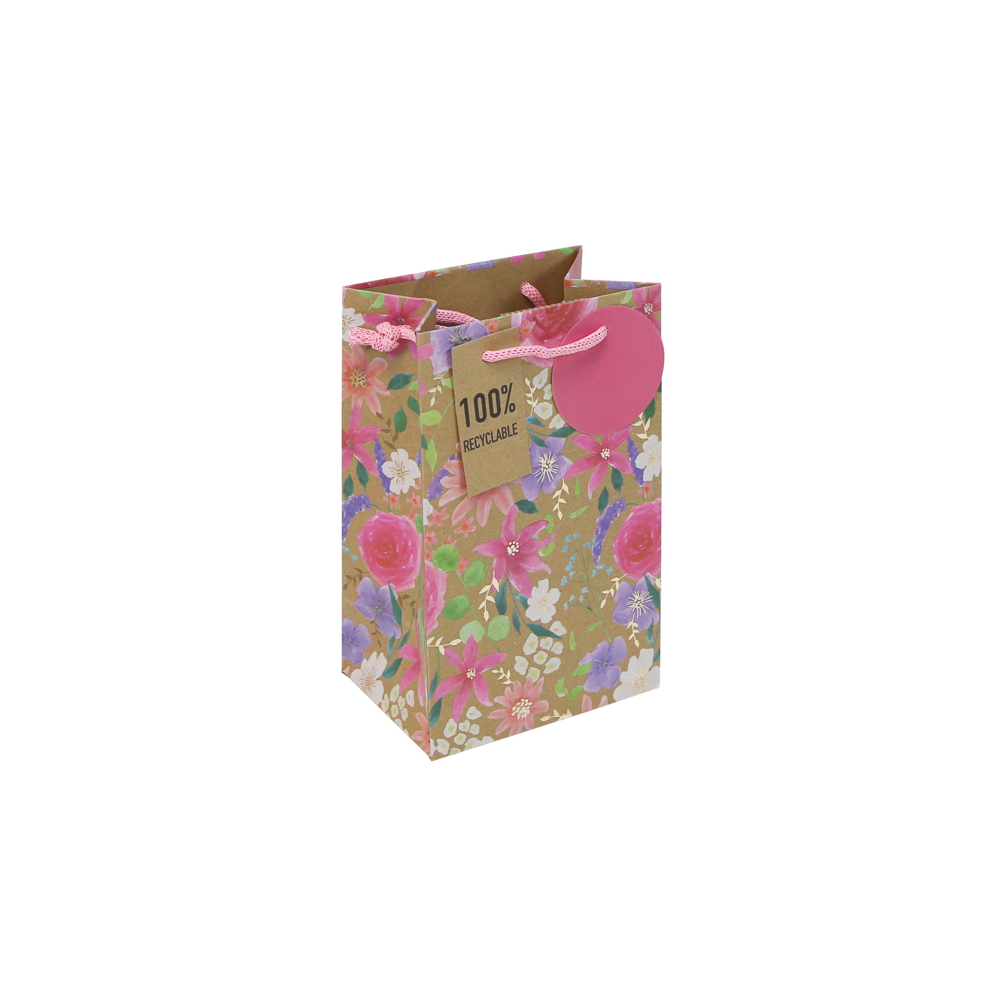 Eurowrap Gift Bag Spring Flowers Small