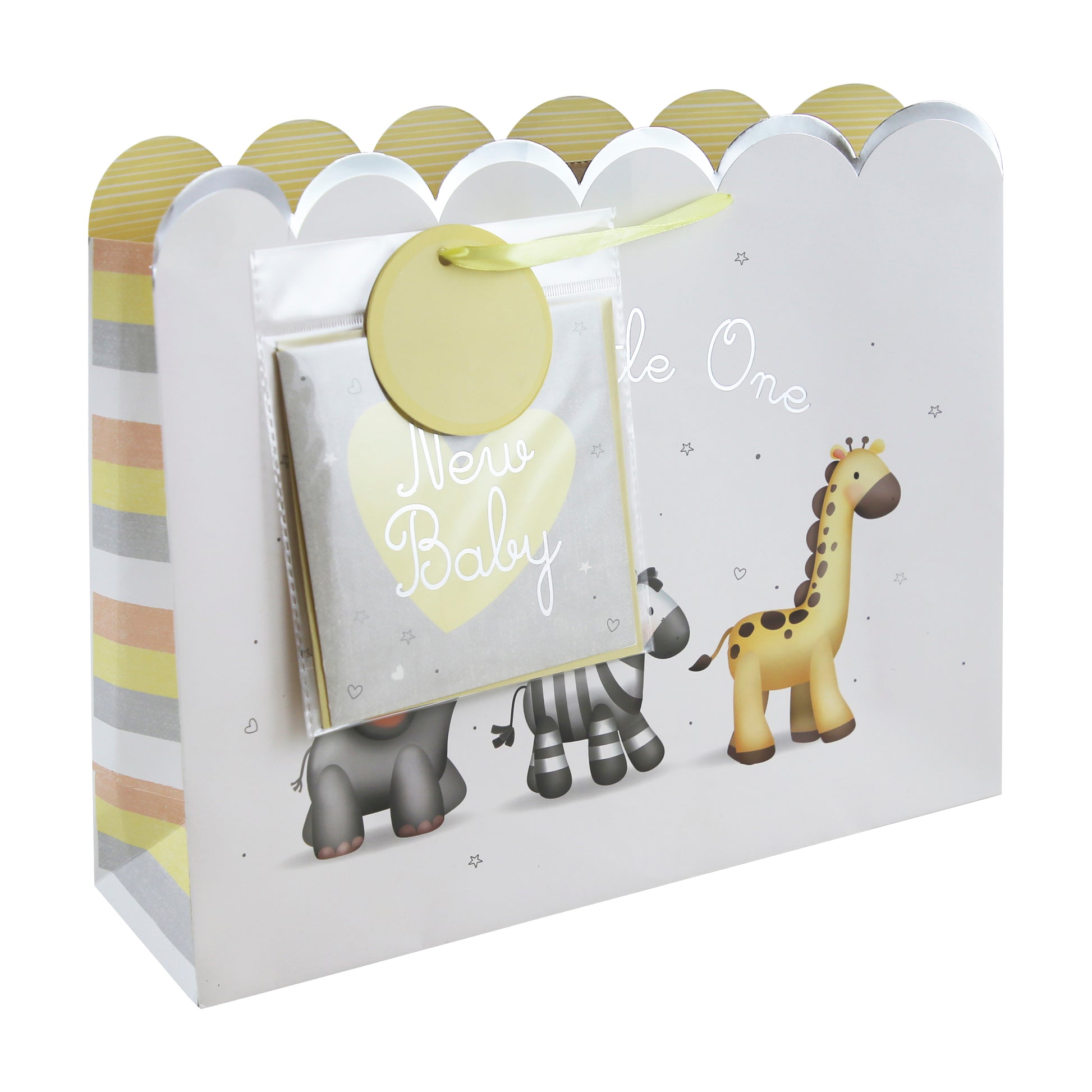Eurowrap Gift Bag Hello Little One Shopper With Greeting Card