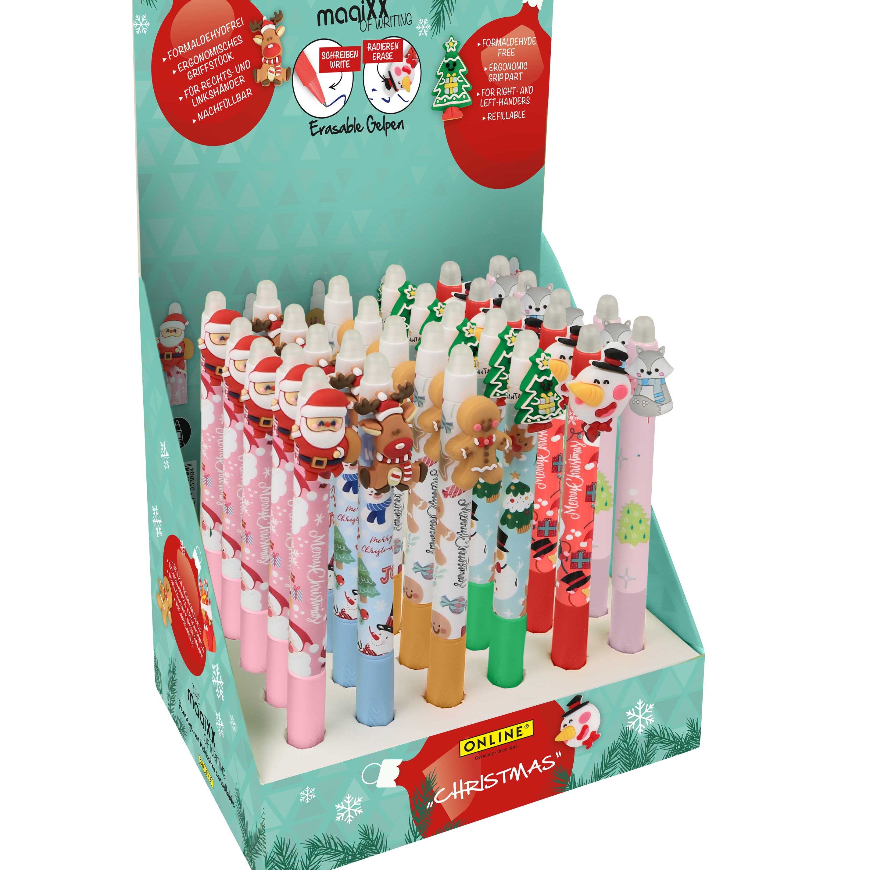 ONLINE Germany magiXX Fun 'Christmas' CDU 30 Erasable Gel Pens