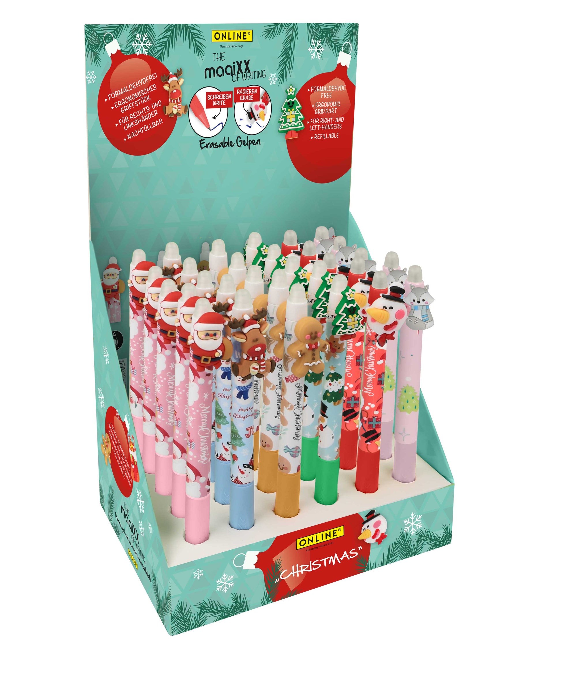 ONLINE Germany magiXX Fun 'Christmas' CDU 30 Erasable Gel Pens